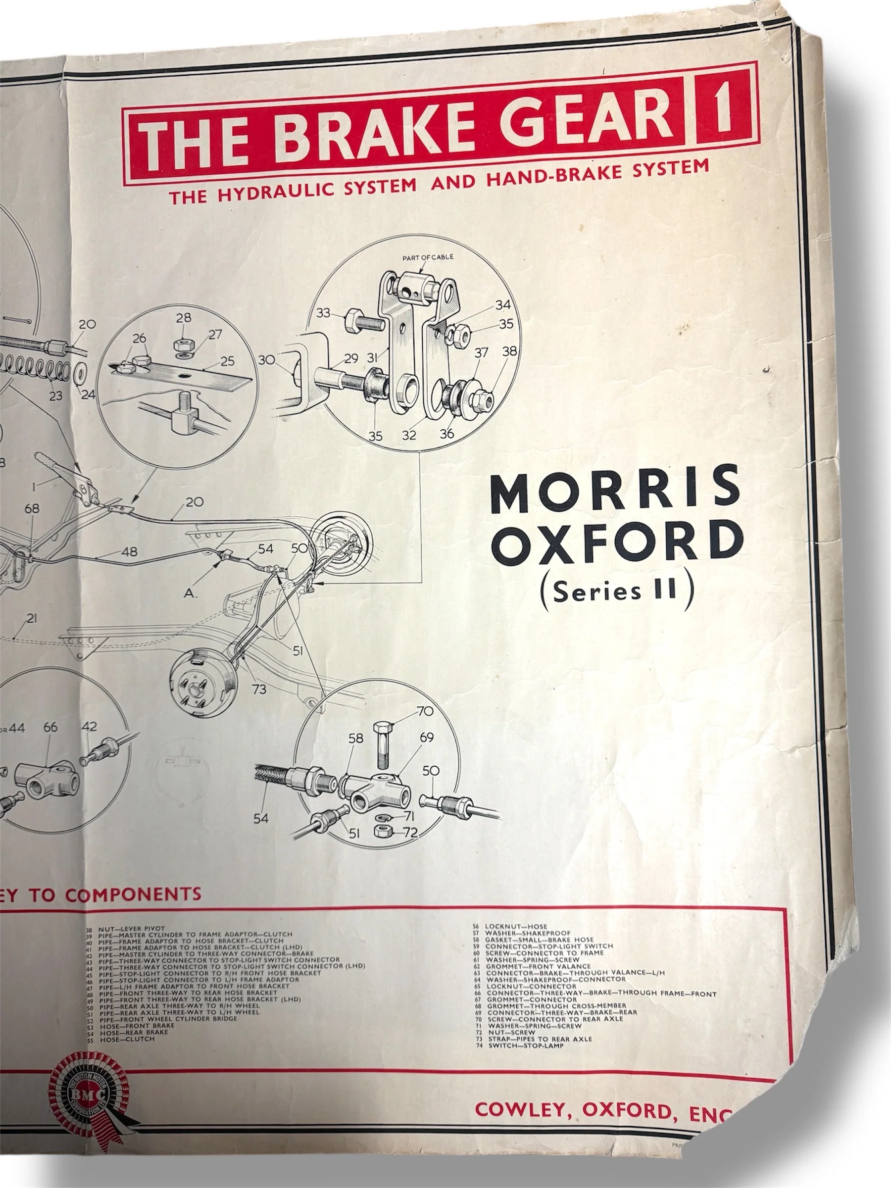 B.M.C. British Motor Corporation Educational Poster Circa 1950s - Image 4