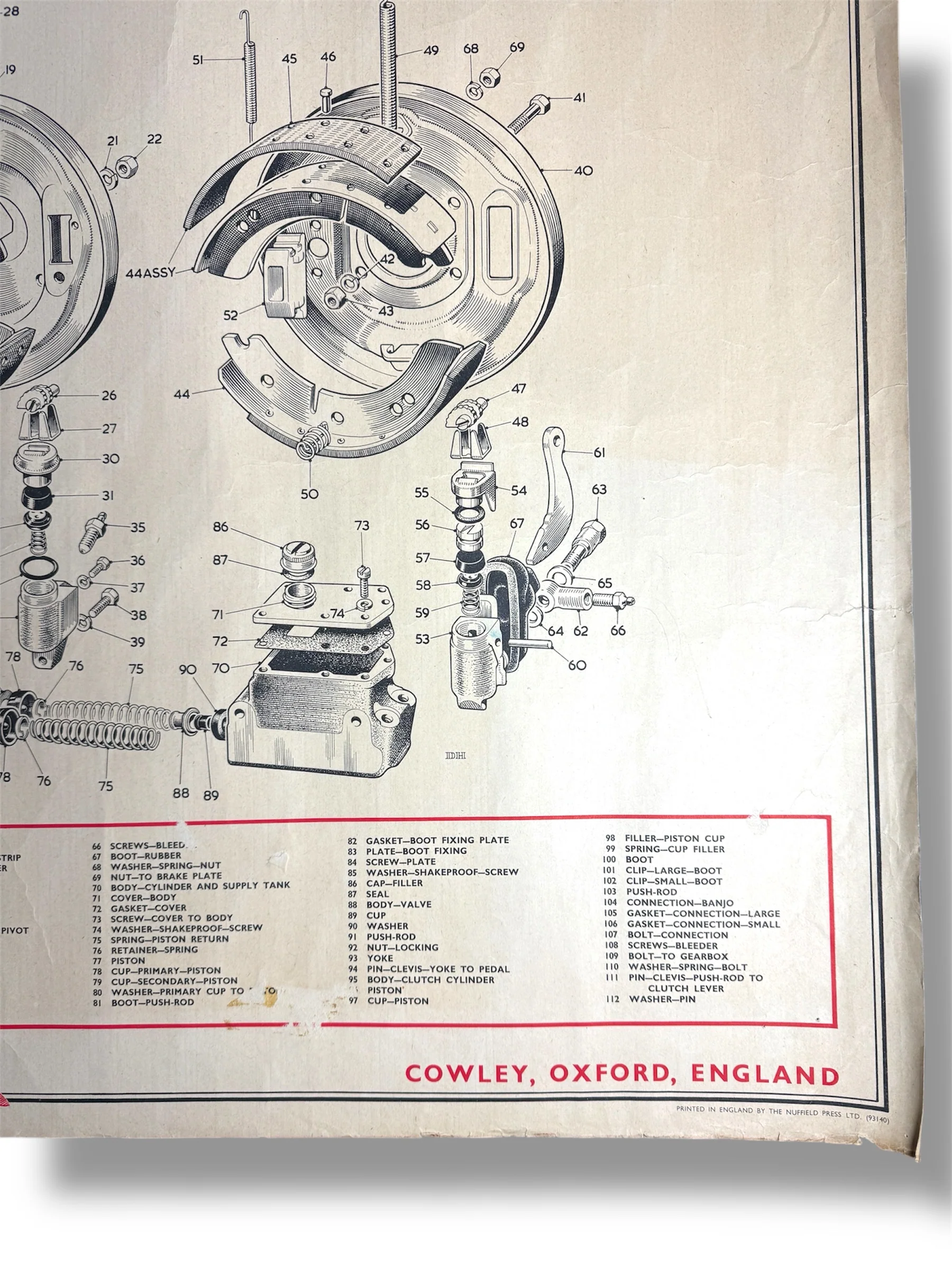 B.M.C. British Motor Corporation Educational Poster Circa 1950s - Image 4