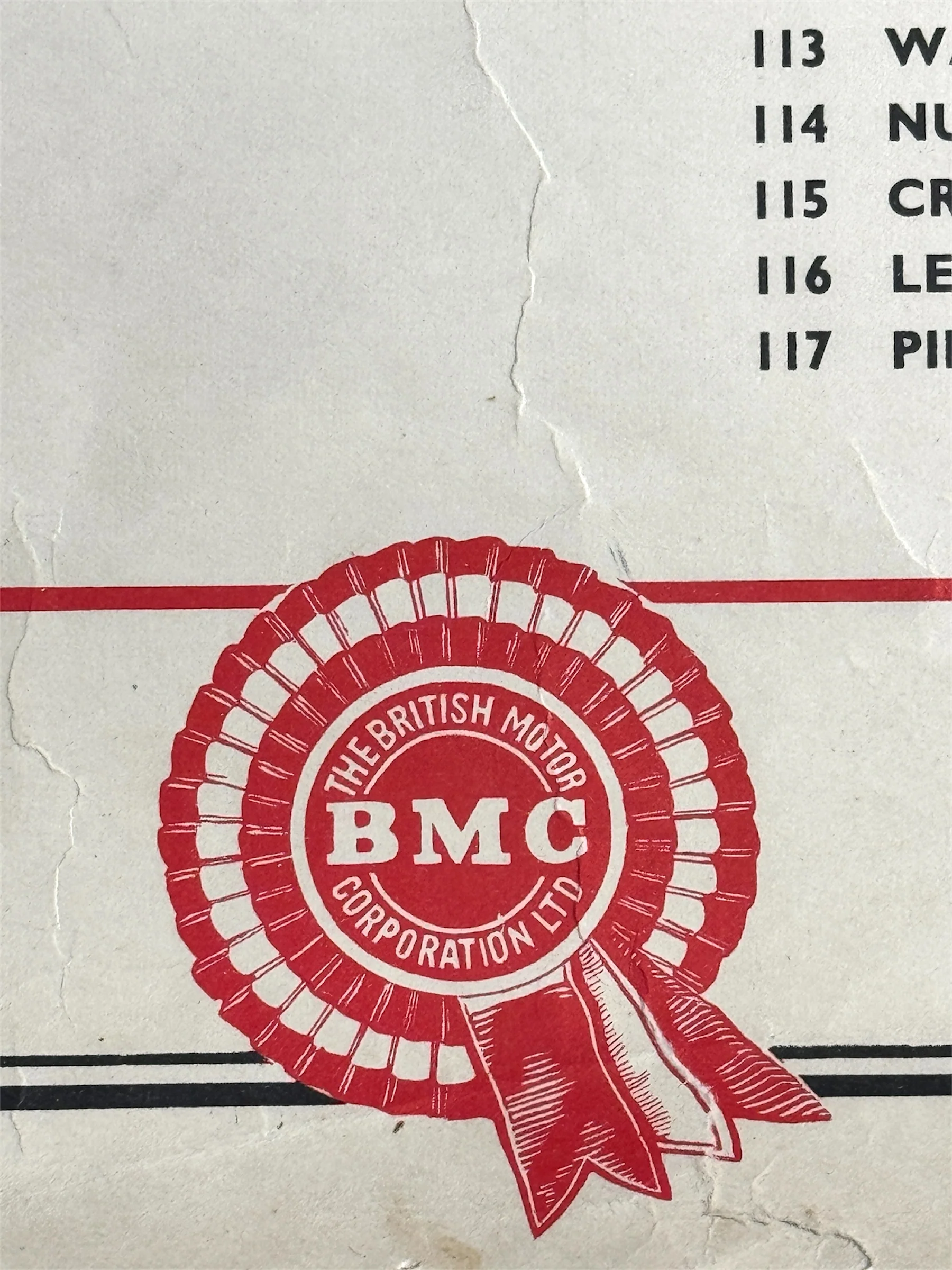 B.M.C. British Motor Corporation Educational Poster Circa 1950s - Image 2