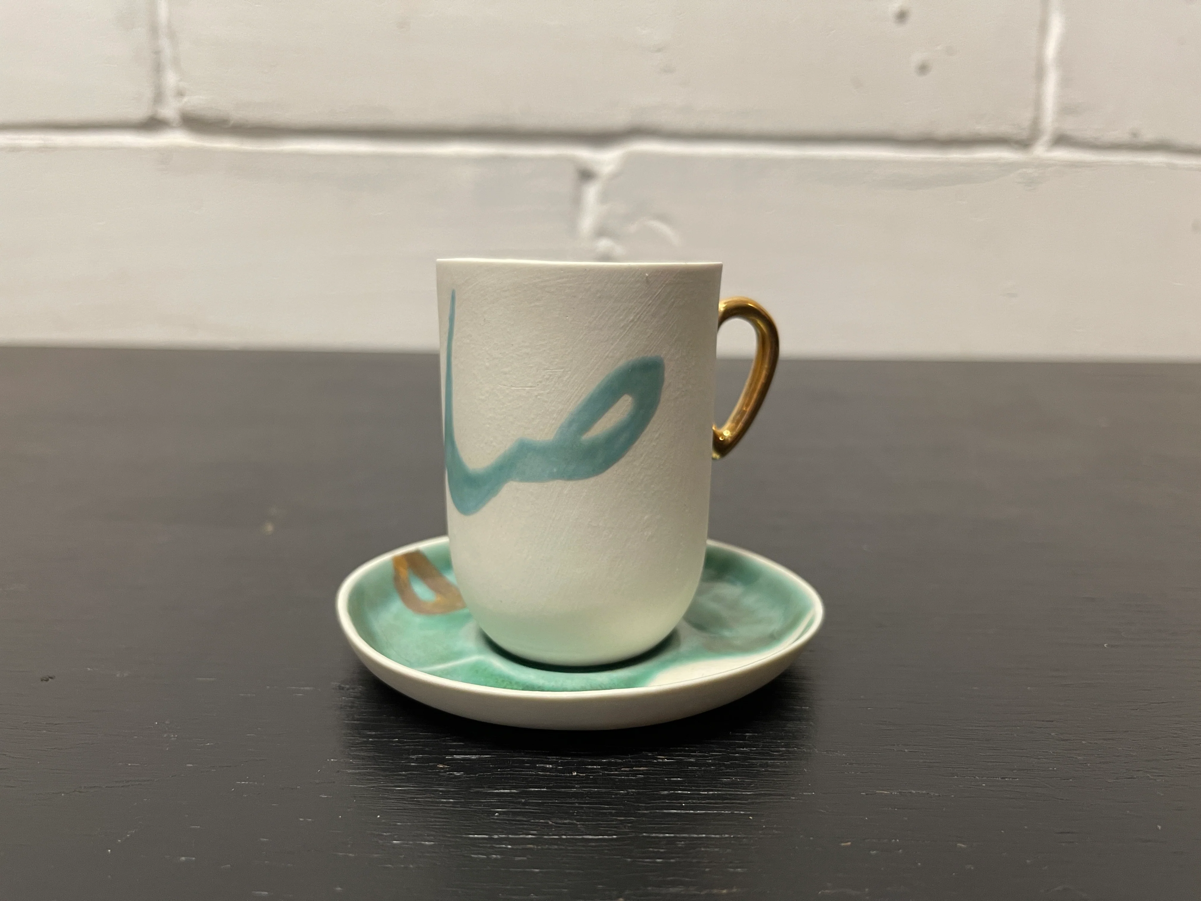 Hand Made Turkish Coffee / Espresso Cups By Renowned Design Ceramicist Saliha Kartal - Image 5