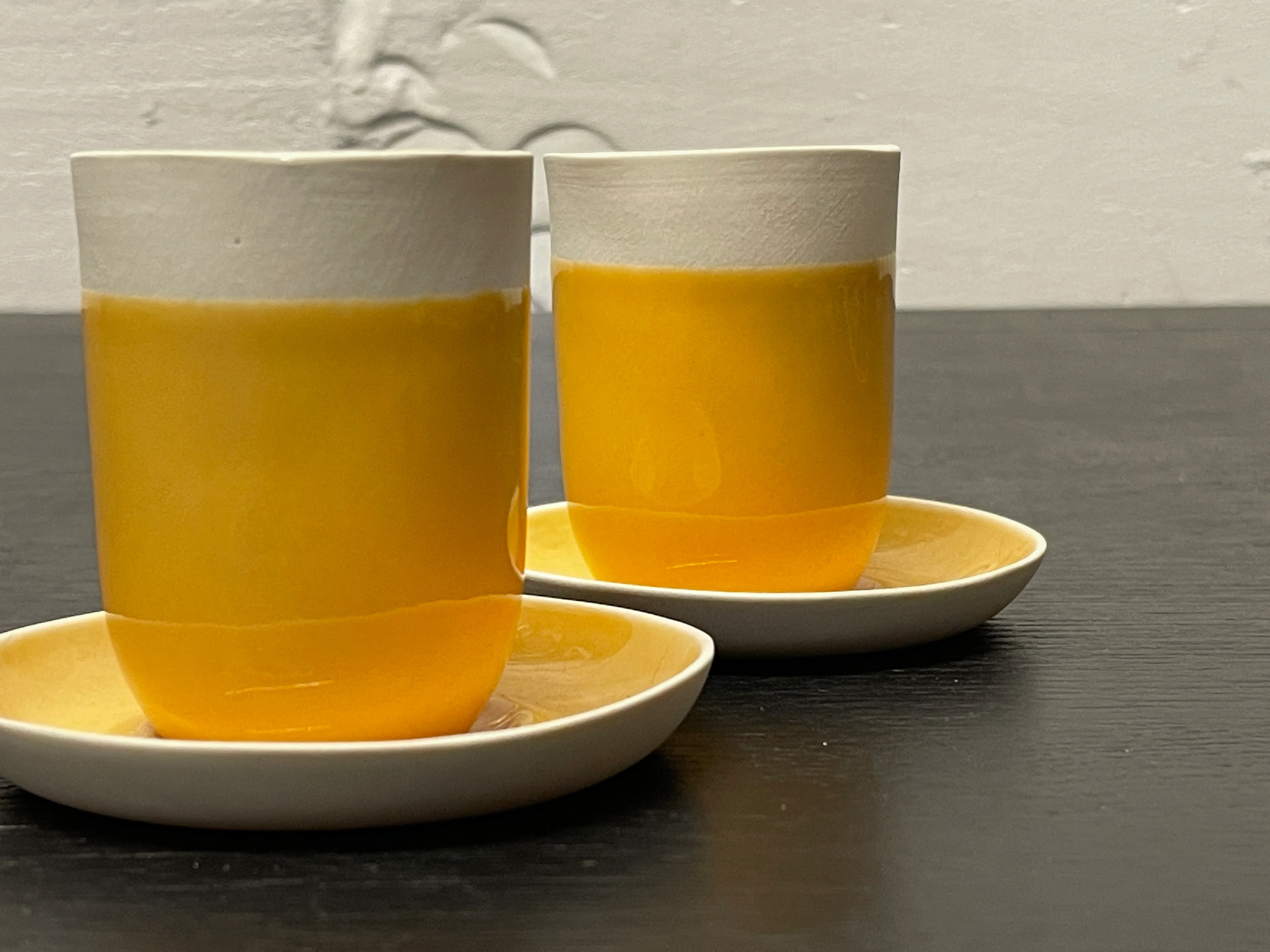 Hand Made Turkish Coffee / Espresso Cups By Renowned Design Ceramicist Saliha Kartal - Image 4