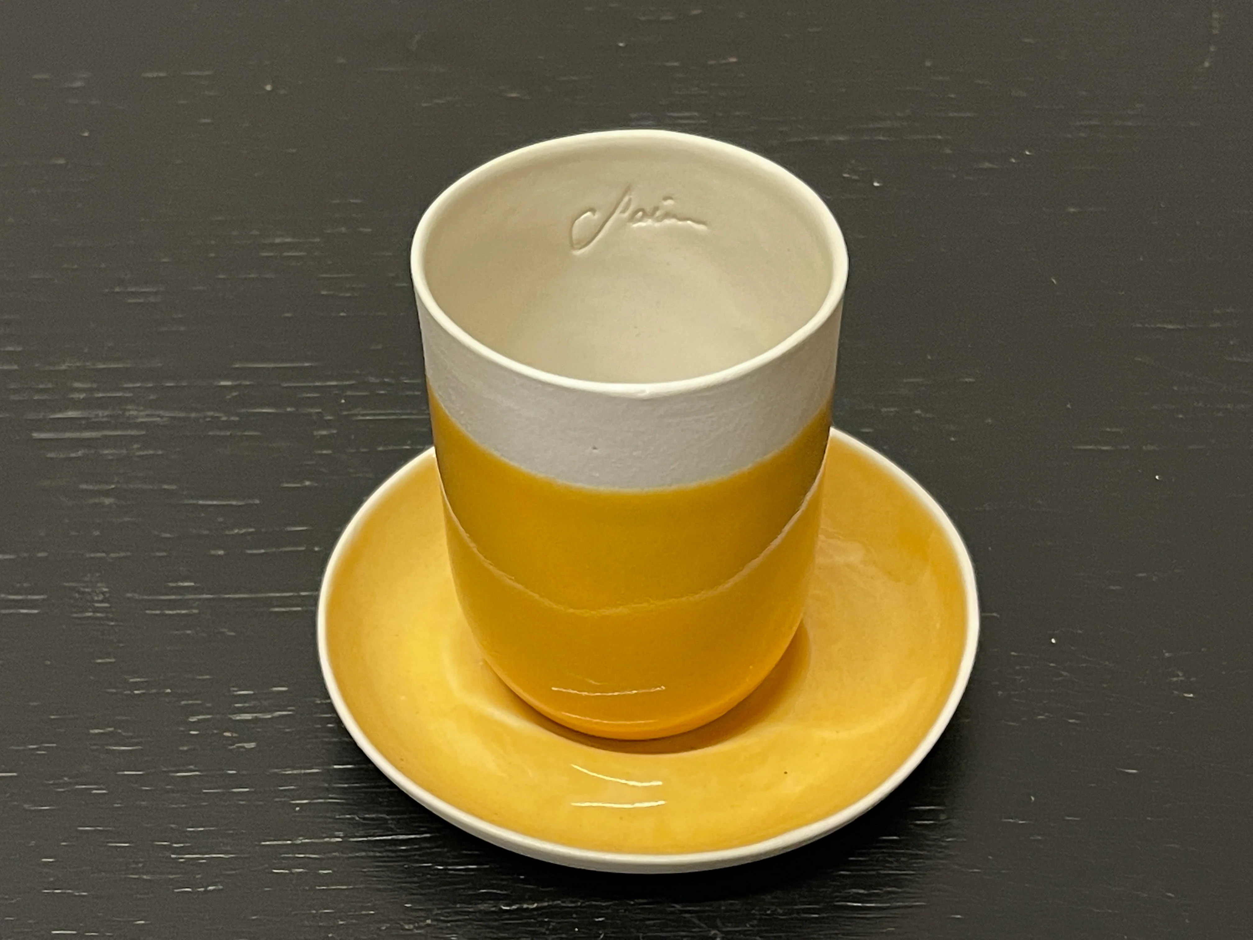 Hand Made Turkish Coffee / Espresso Cups By Renowned Design Ceramicist Saliha Kartal - Image 6