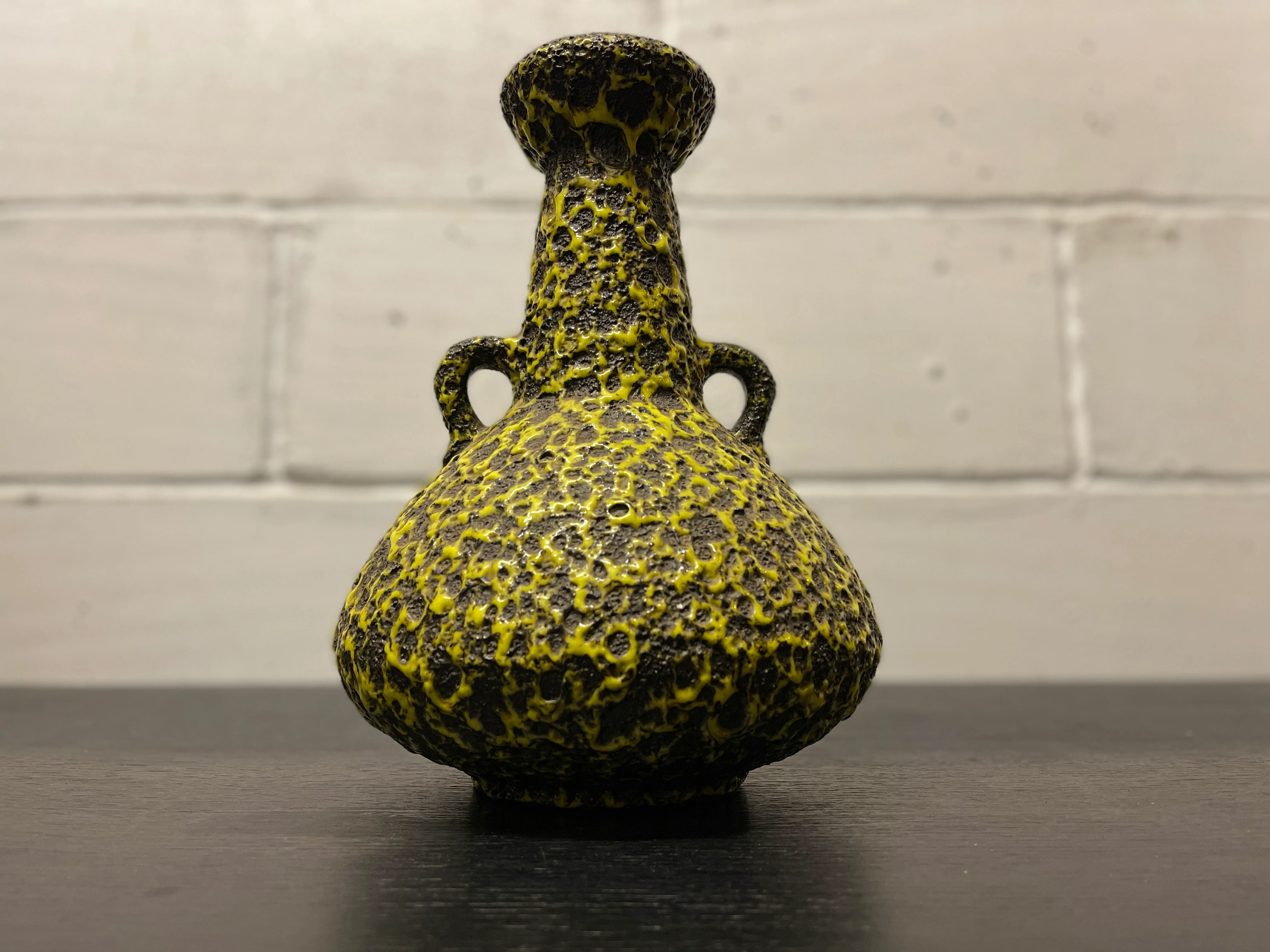 1960s West German Pottery Fat Lava Vase By Japecco 62/30 - Image 2