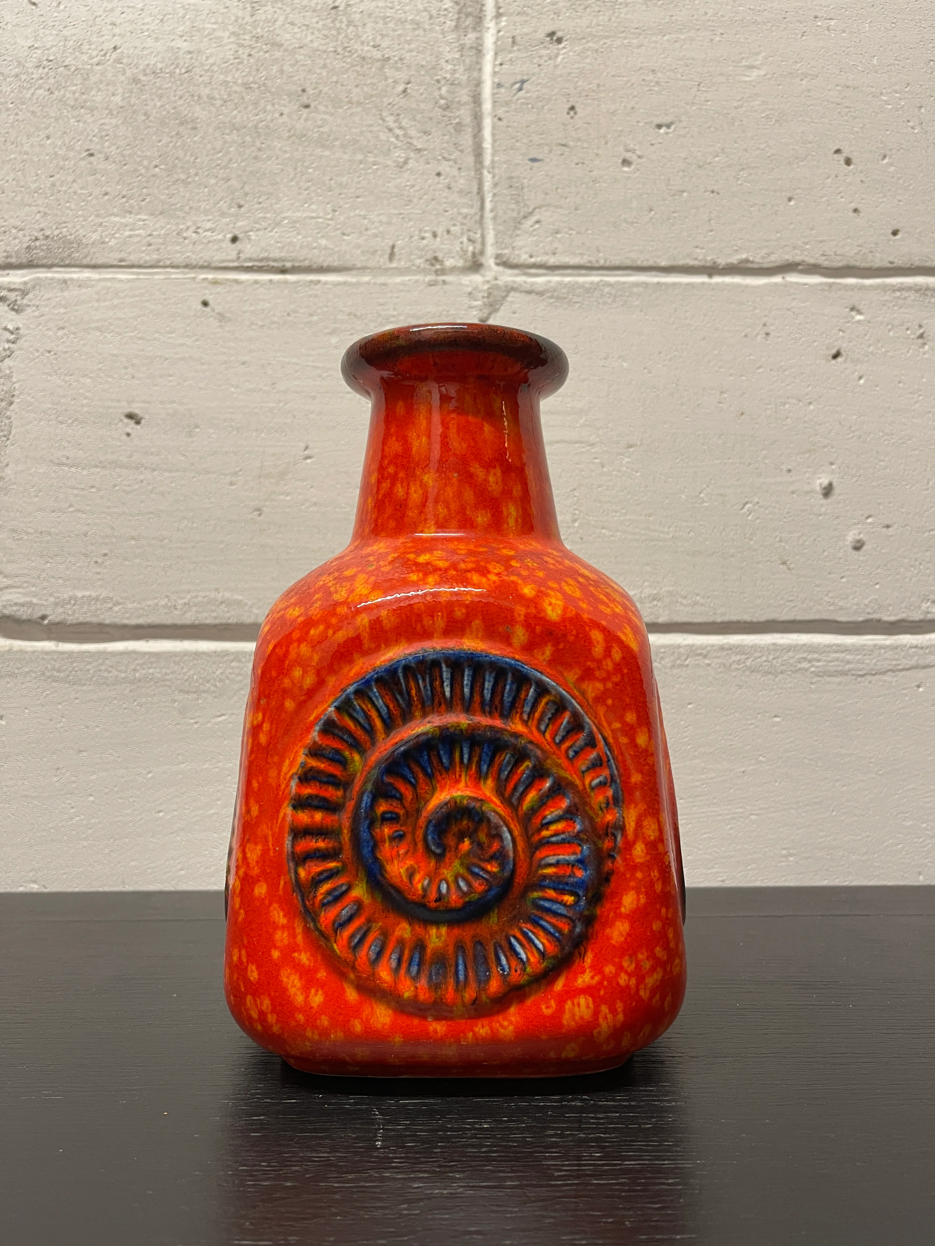 1960s West German Pottery Fossil Vase By Bay 80/25