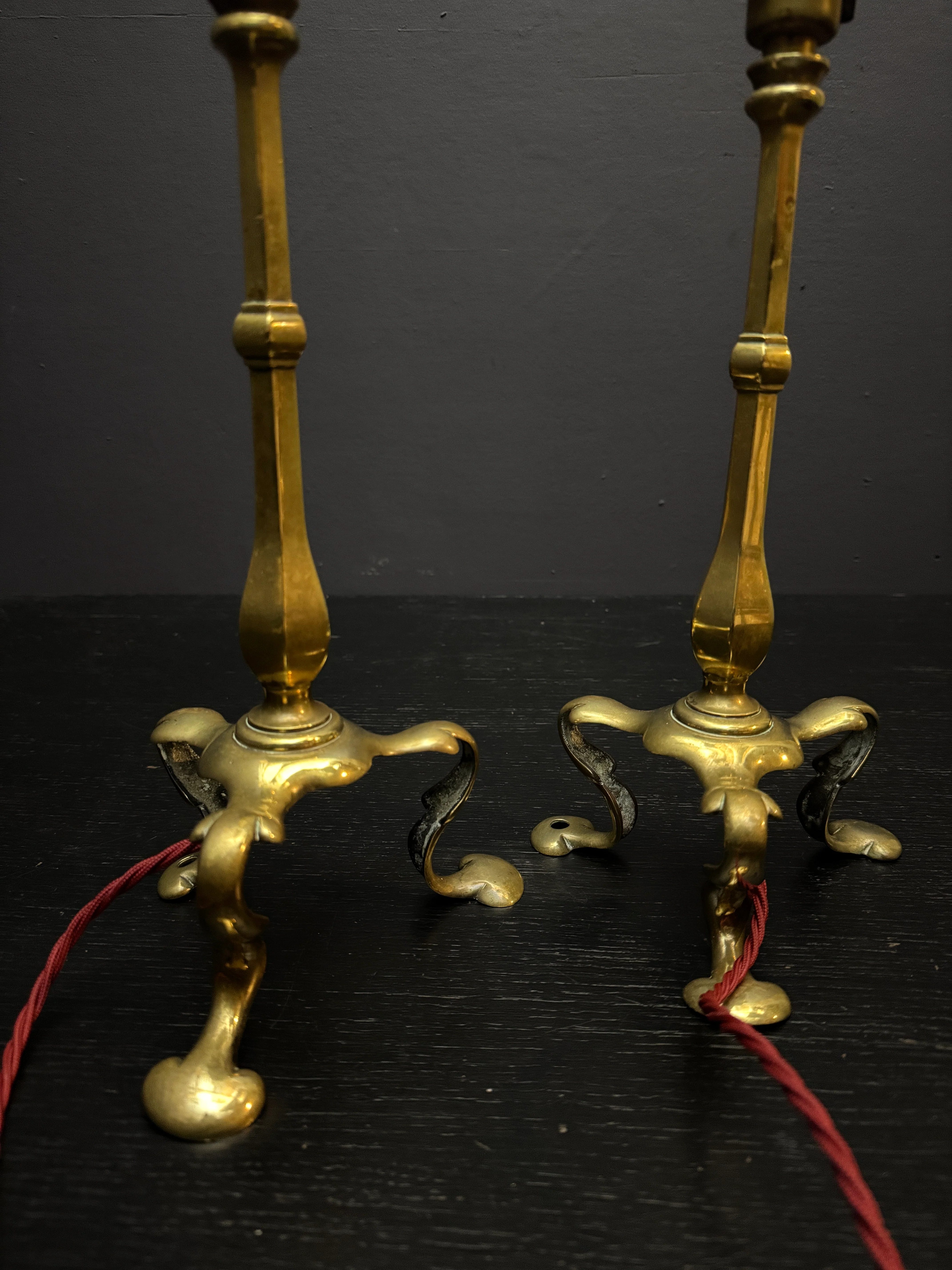 Circa 1910 Pair Of Faraday & Son Brass Pullman Lamps - Image 7
