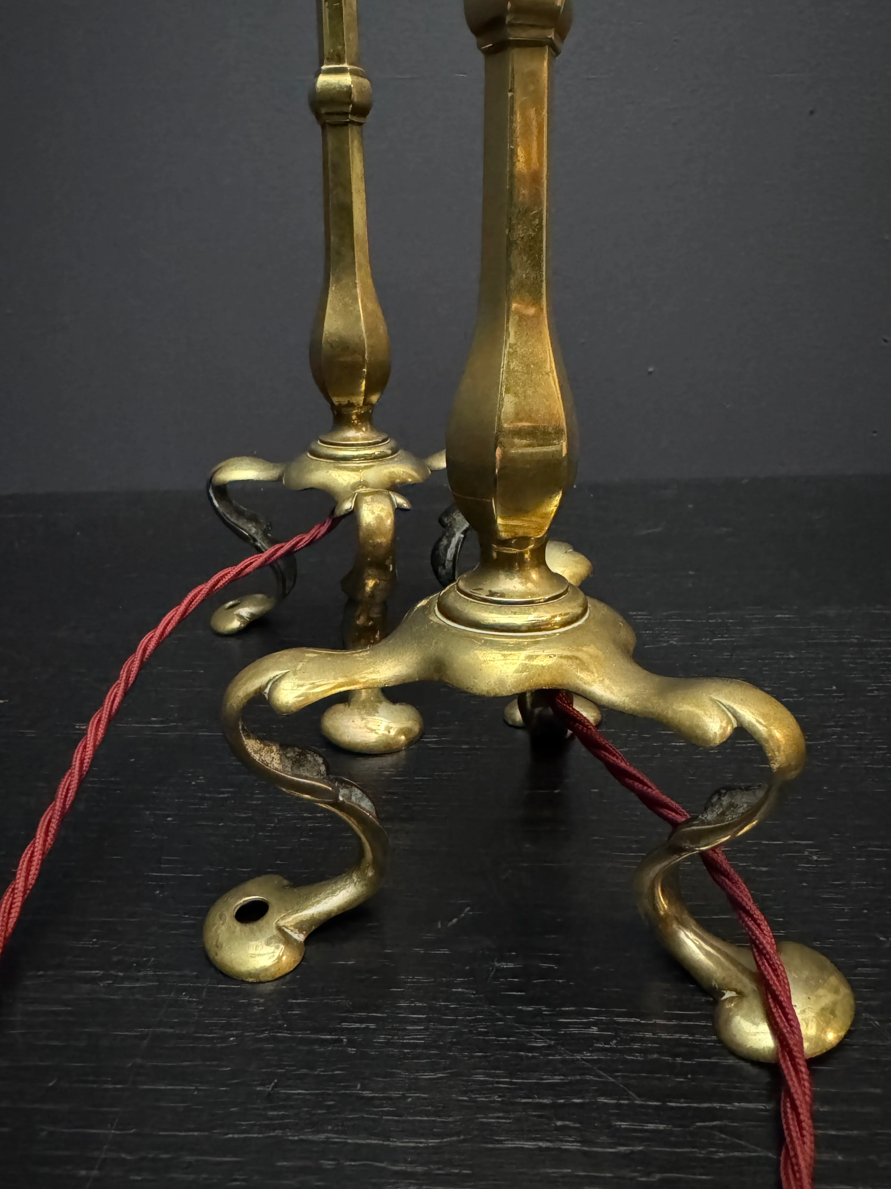 Circa 1910 Pair Of Faraday & Son Brass Pullman Lamps - Image 9