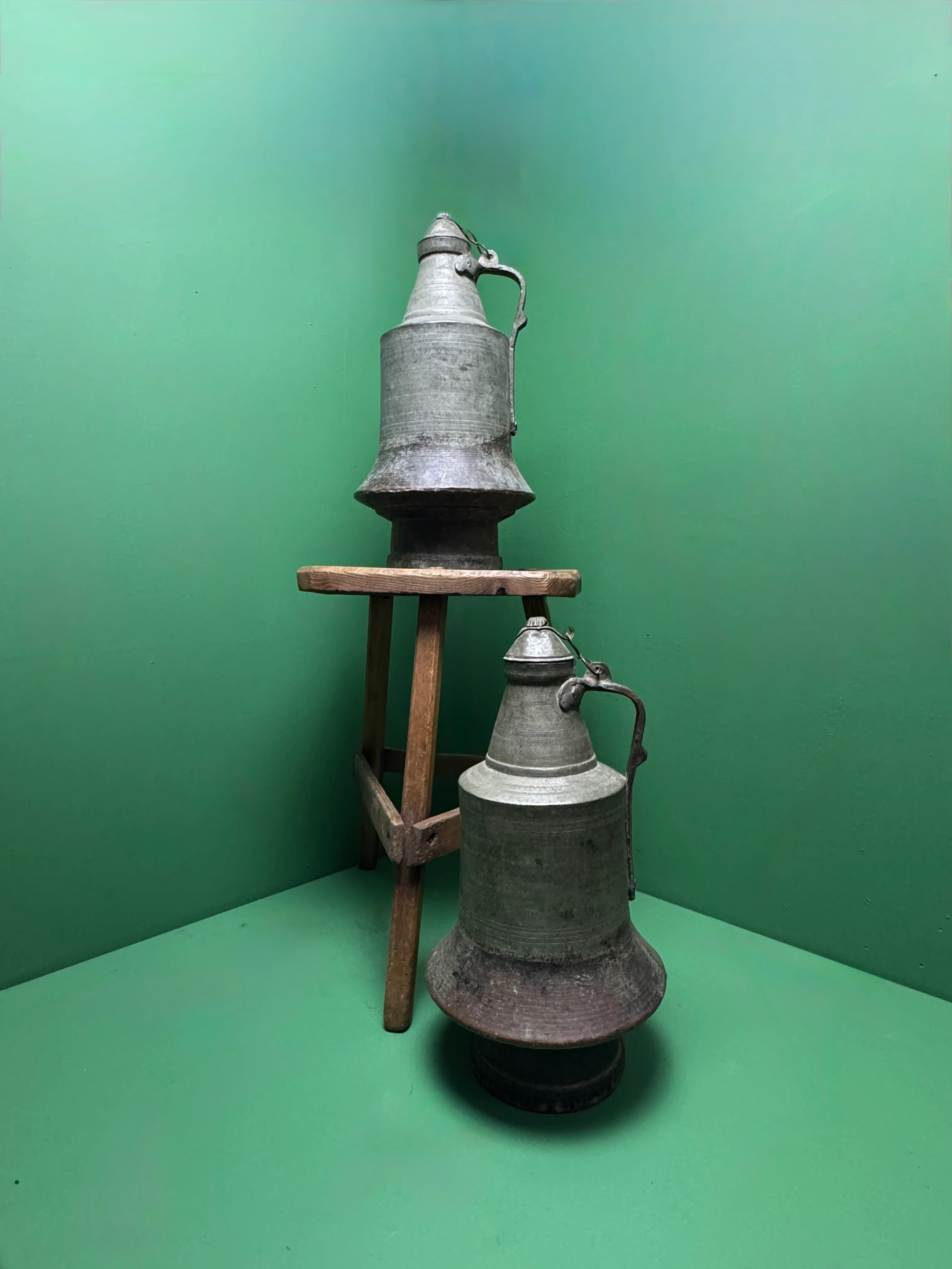 Circa 1930s Turkish Hand Beaten Copper Ablution Jugs