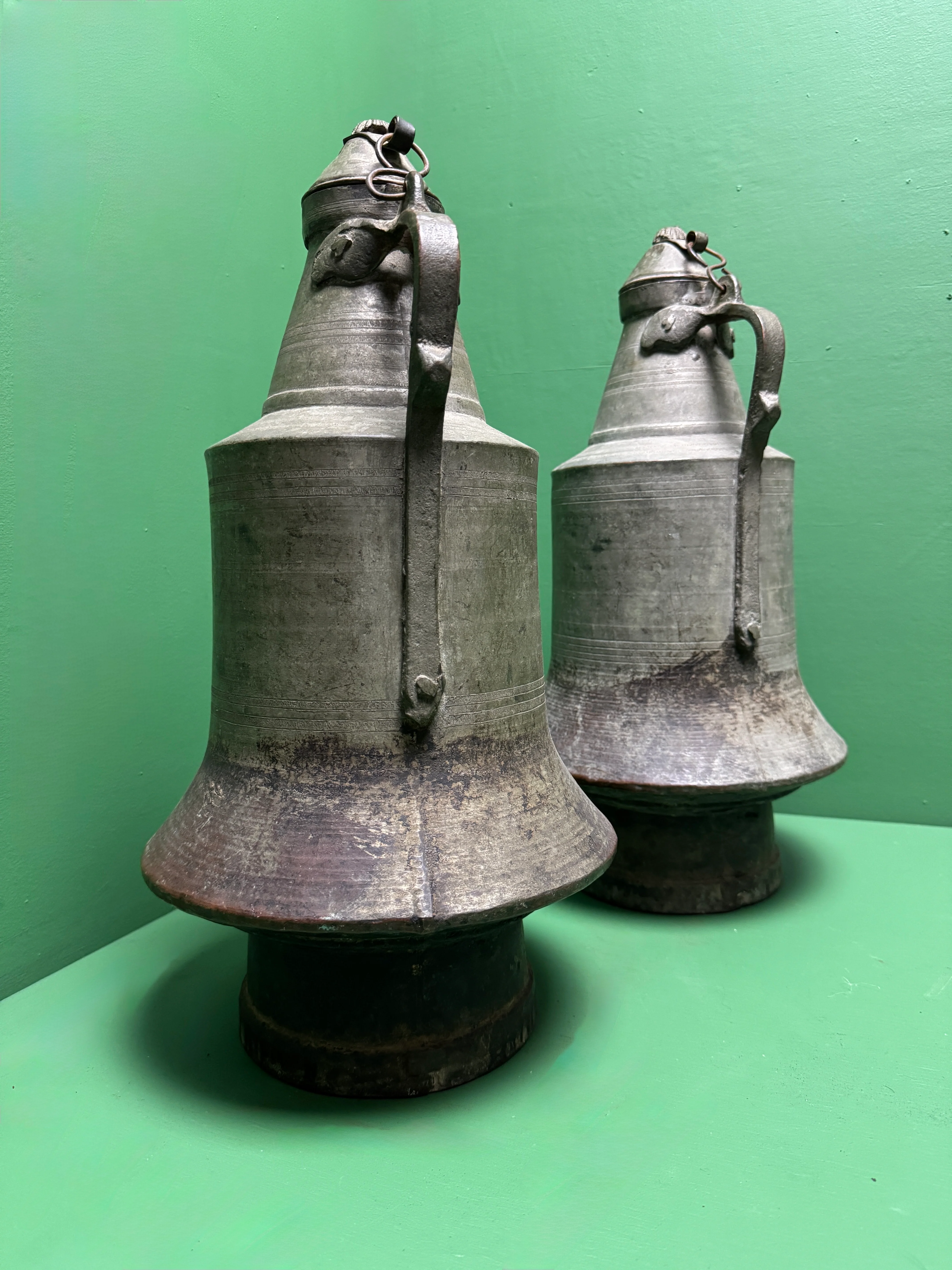 Circa 1930s Turkish Hand Beaten Copper Ablution Jugs - Image 6