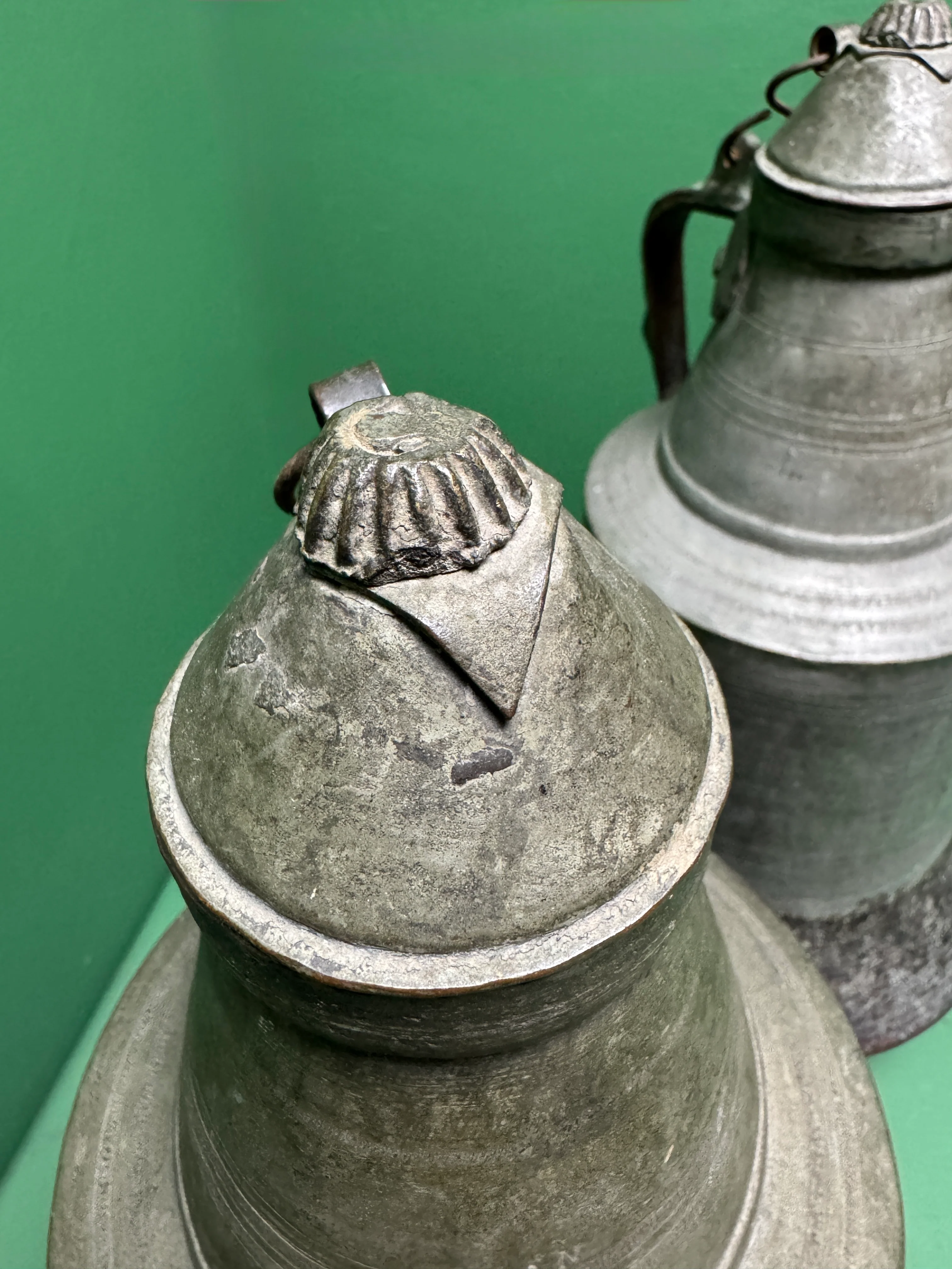 Circa 1930s Turkish Hand Beaten Copper Ablution Jugs - Image 8
