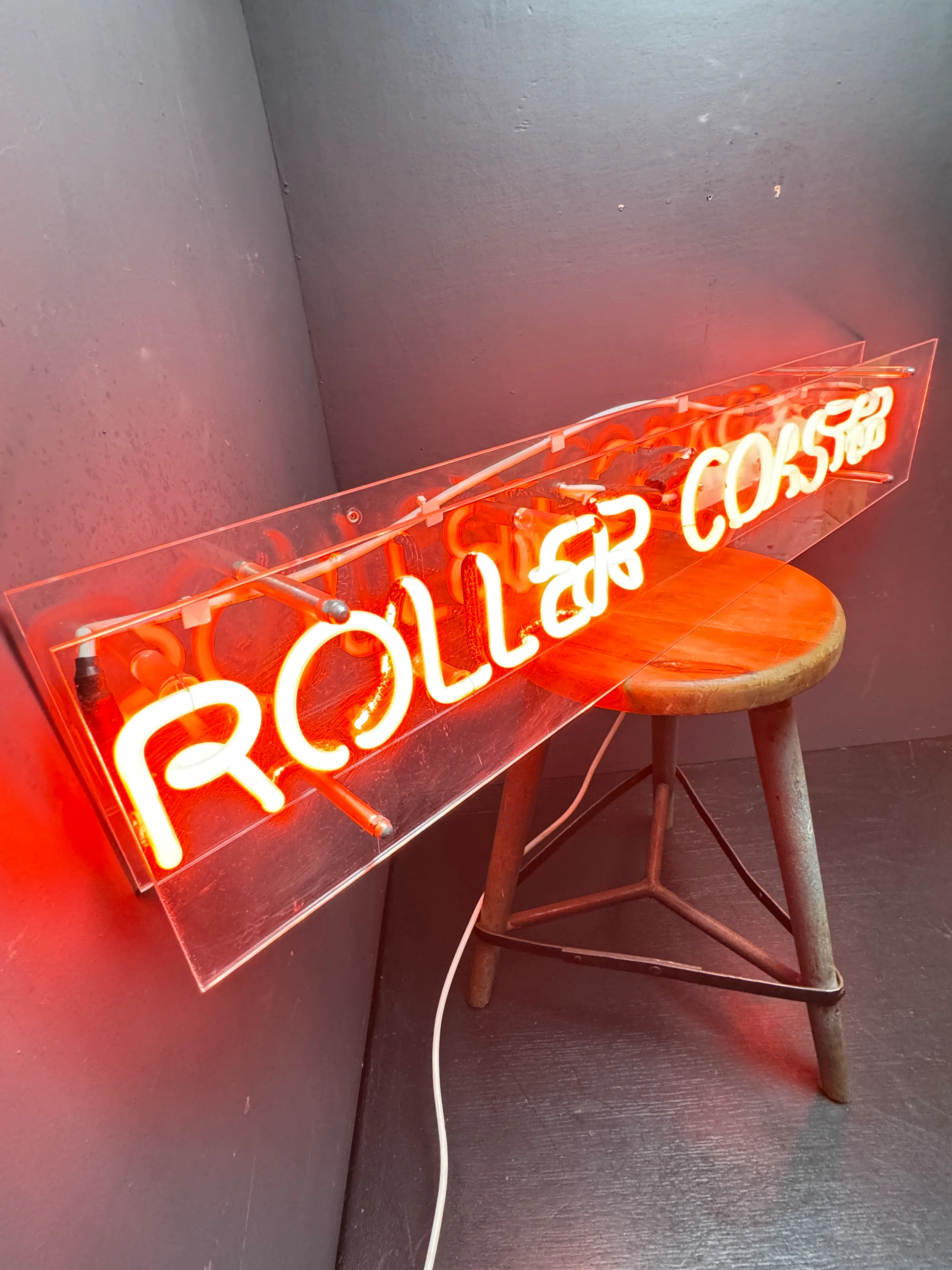 Circa 1970s Fun Fair Roller Coaster Neon Sign - Image 6