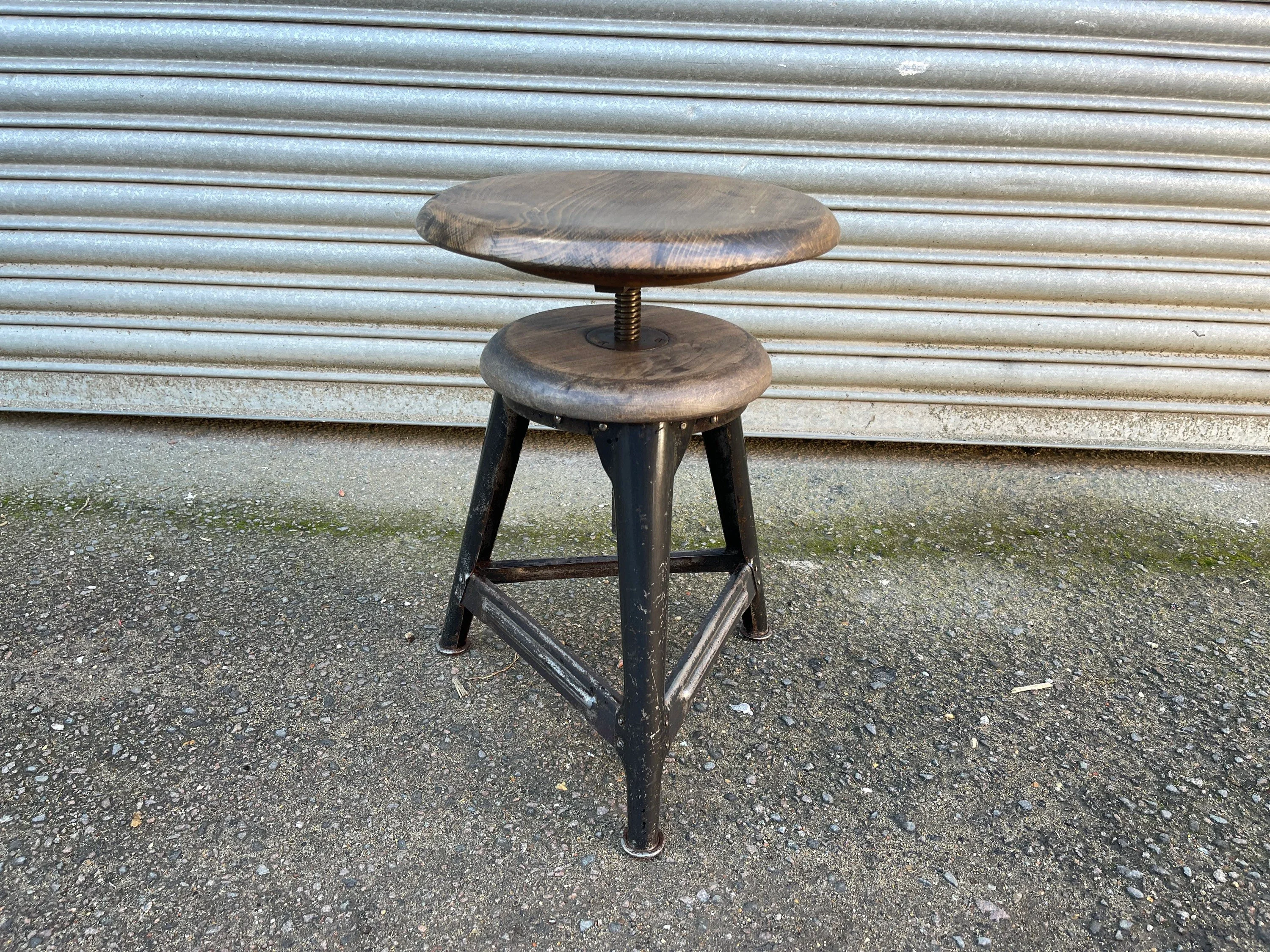 1930s Ama Elastik Adjustable Industrial Stools Germany - Image 2