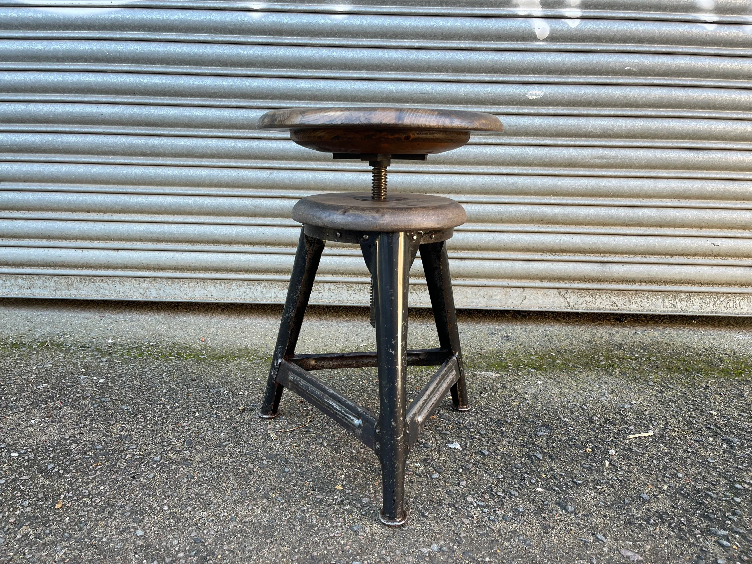 1930s Ama Elastik Adjustable Industrial Stools Germany - Image 4