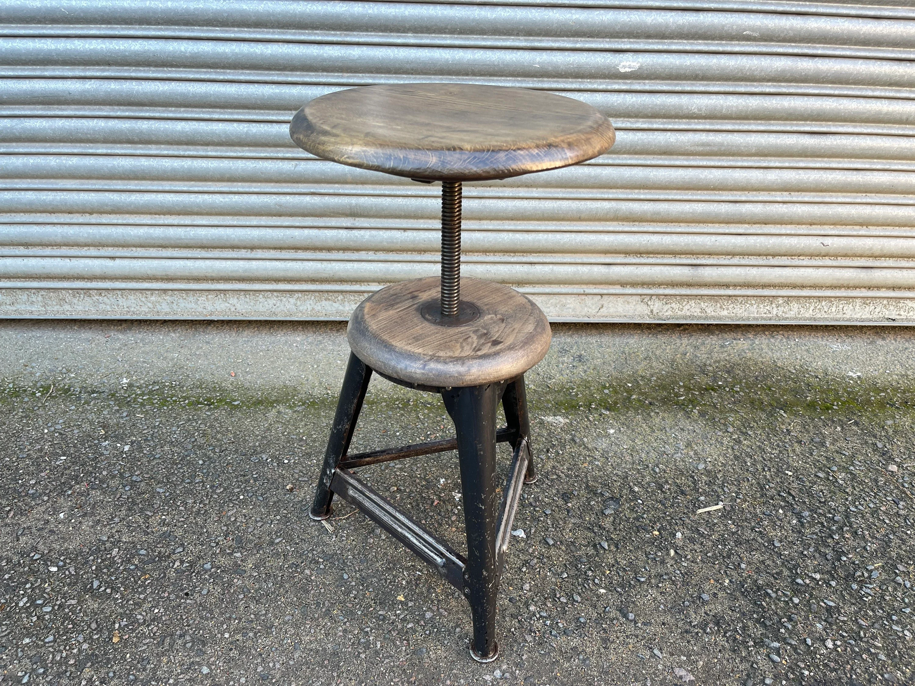 1930s Ama Elastik Adjustable Industrial Stools Germany - Image 5