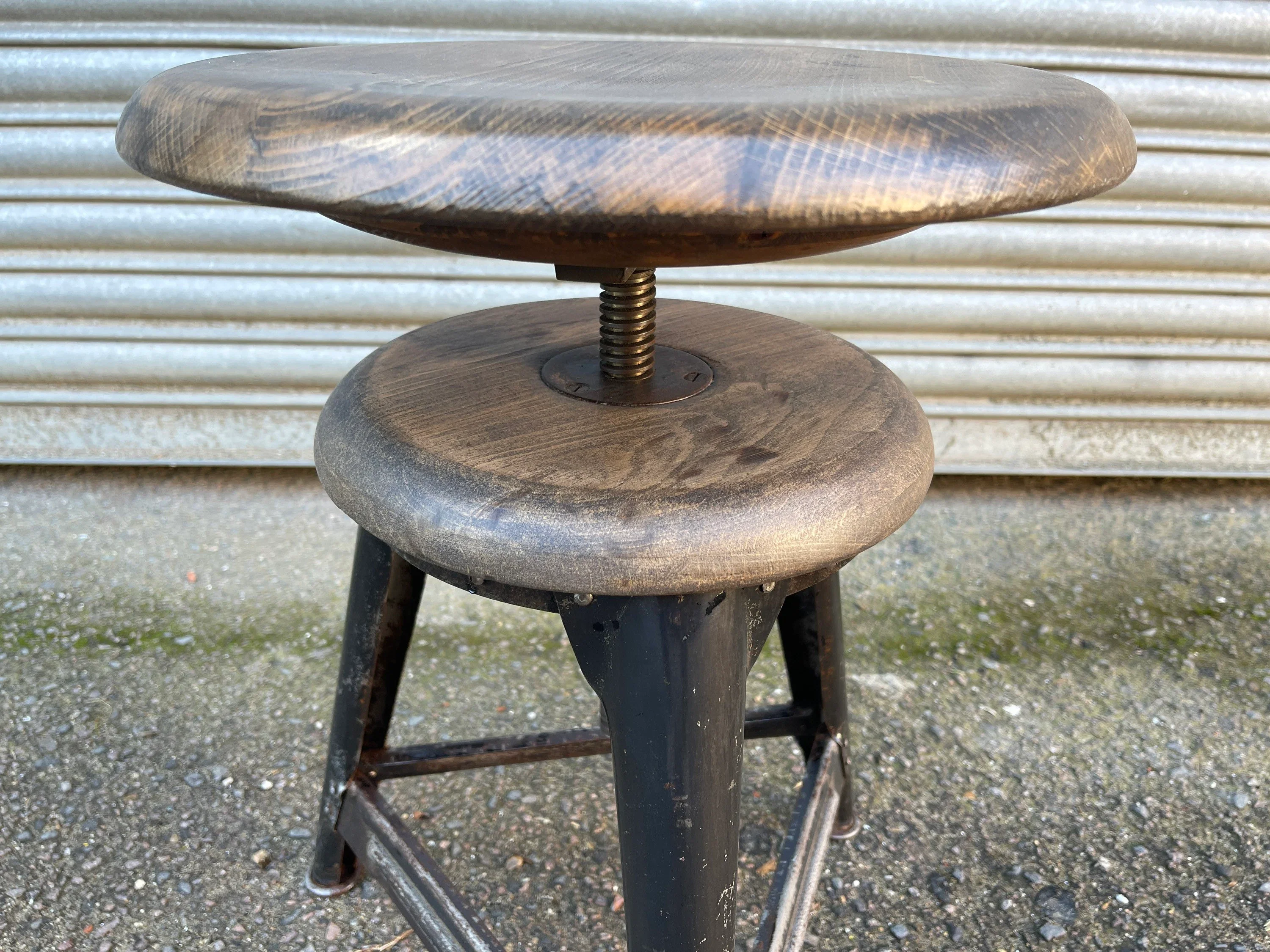 1930s Ama Elastik Adjustable Industrial Stools Germany - Image 8