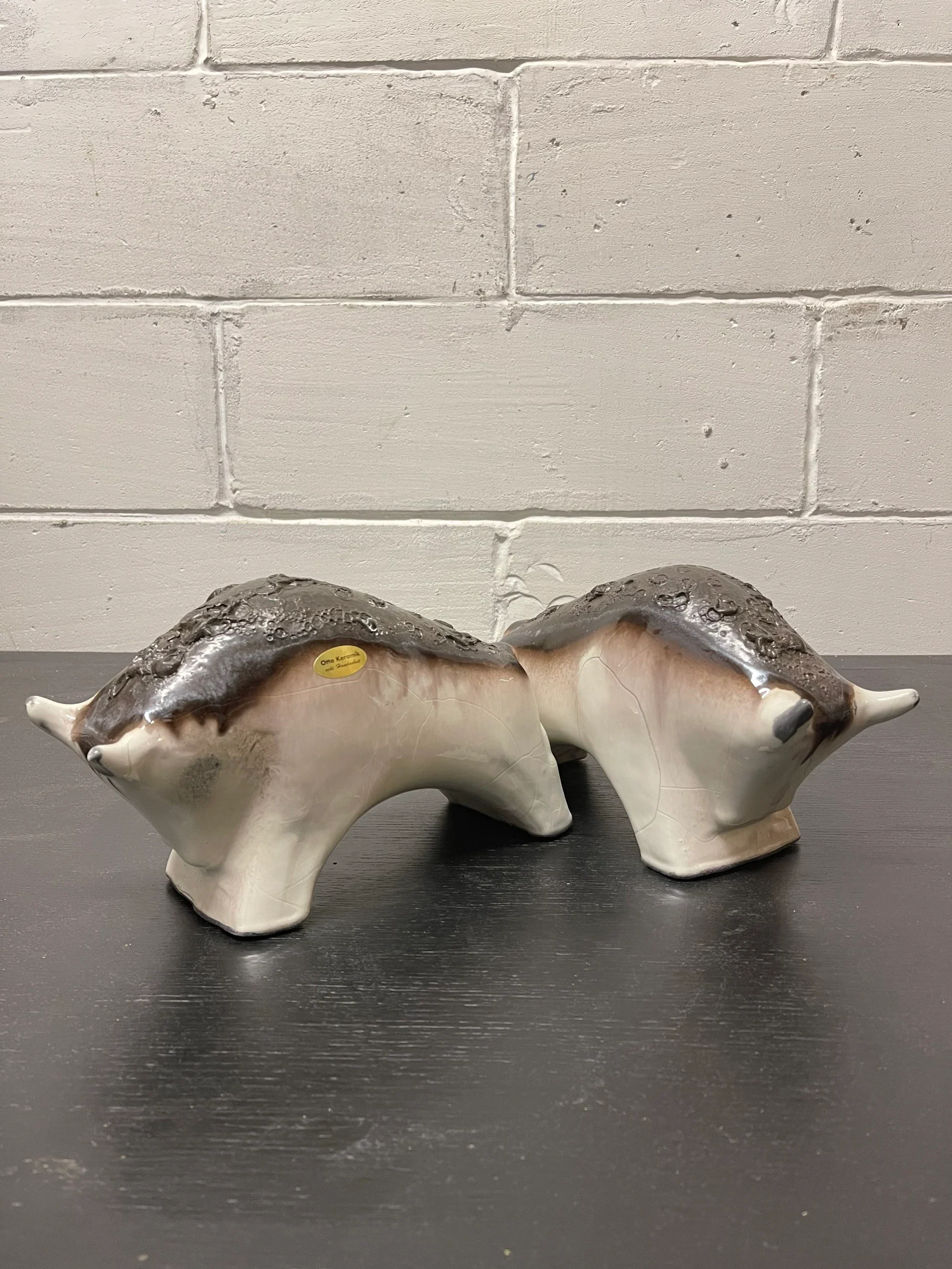 Otto Keramik Ceramic Bull West German Pottery Fat Lava - Image 10