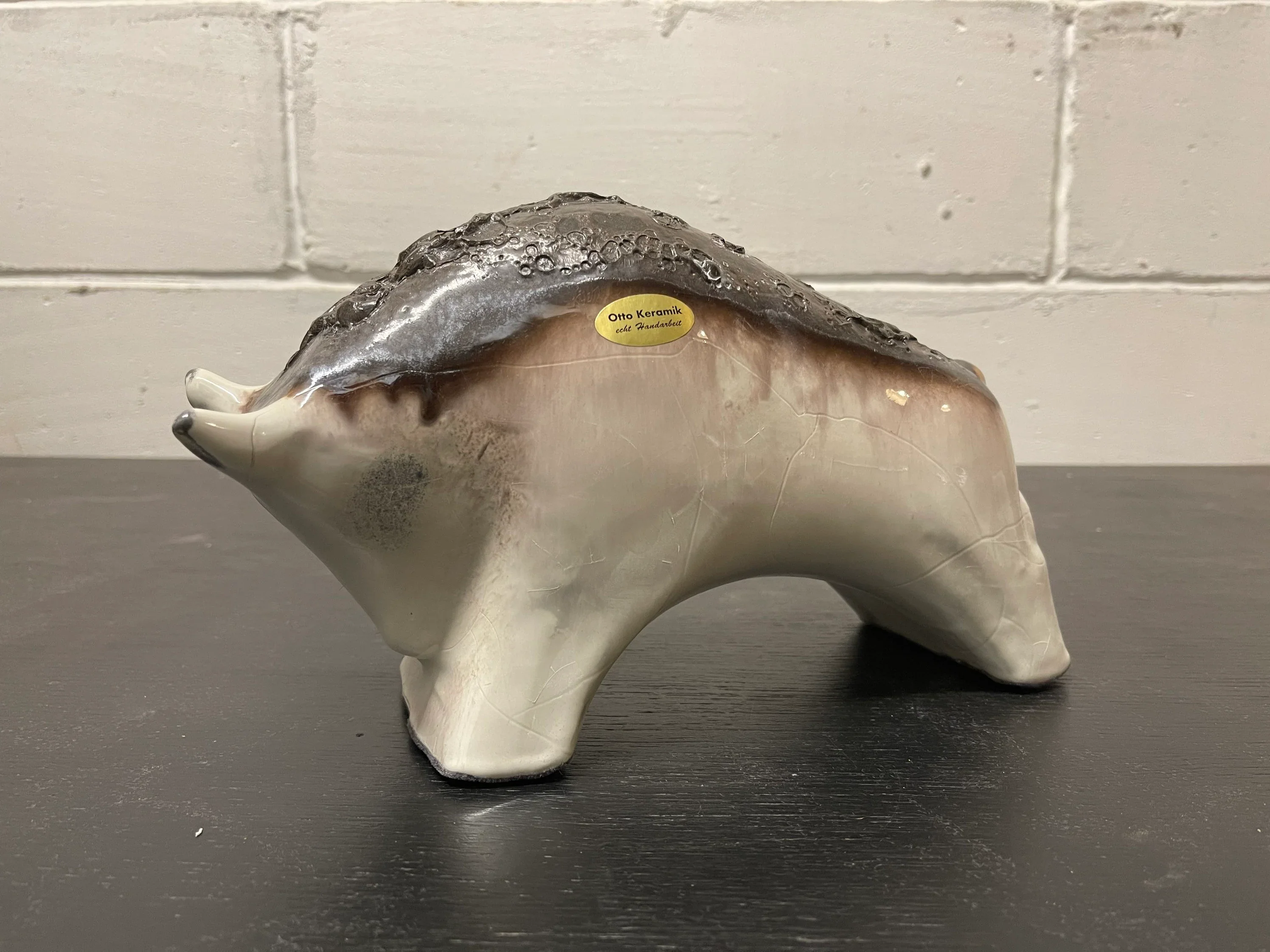 Otto Keramik Ceramic Bull West German Pottery Fat Lava - Image 3