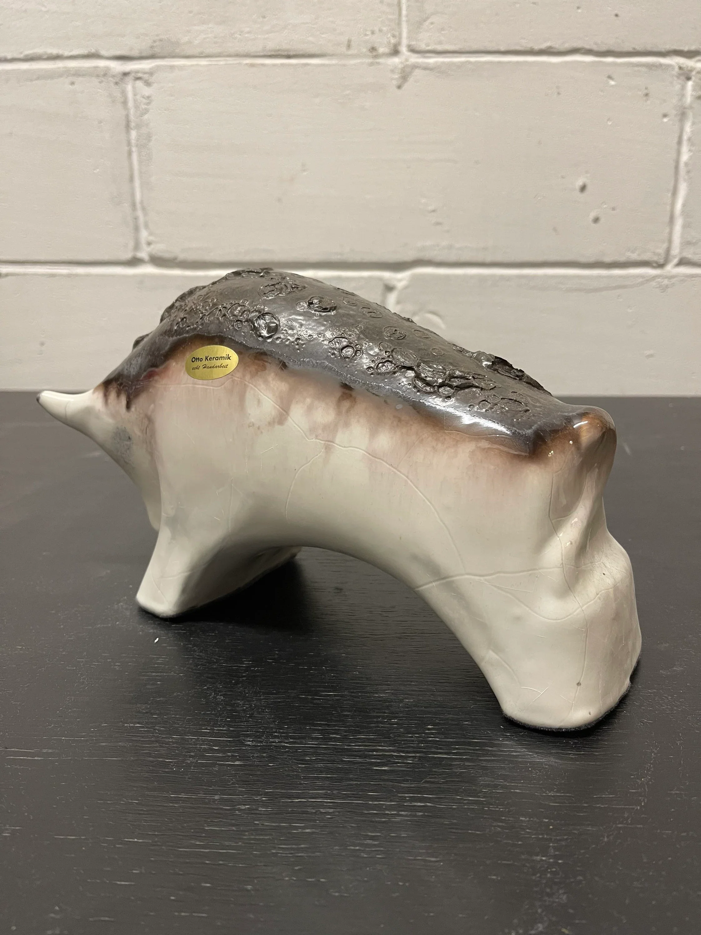 Otto Keramik Ceramic Bull West German Pottery Fat Lava - Image 8