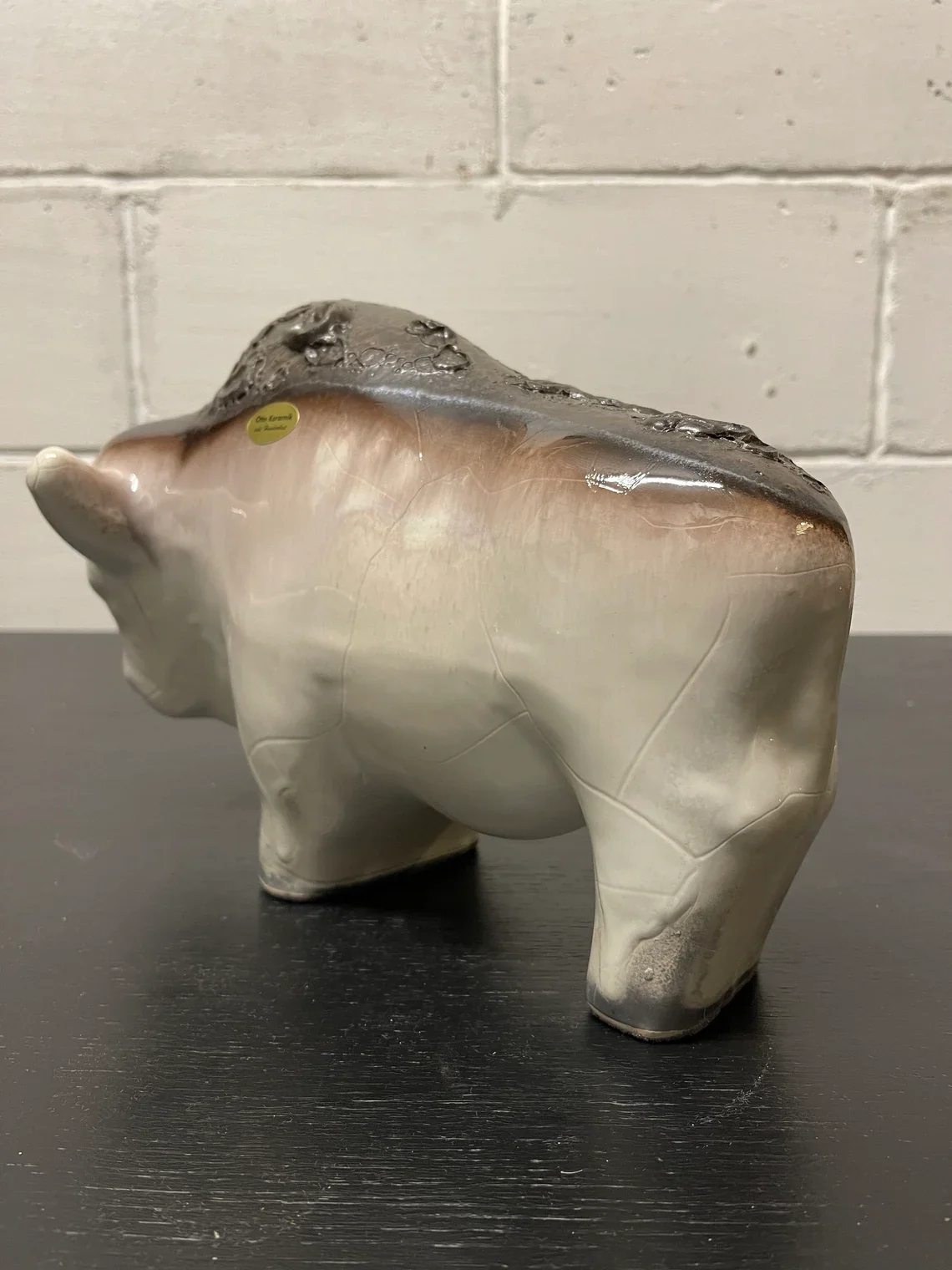 Otto Keramik Ceramic Bull West German Pottery Fat Lava - Image 9