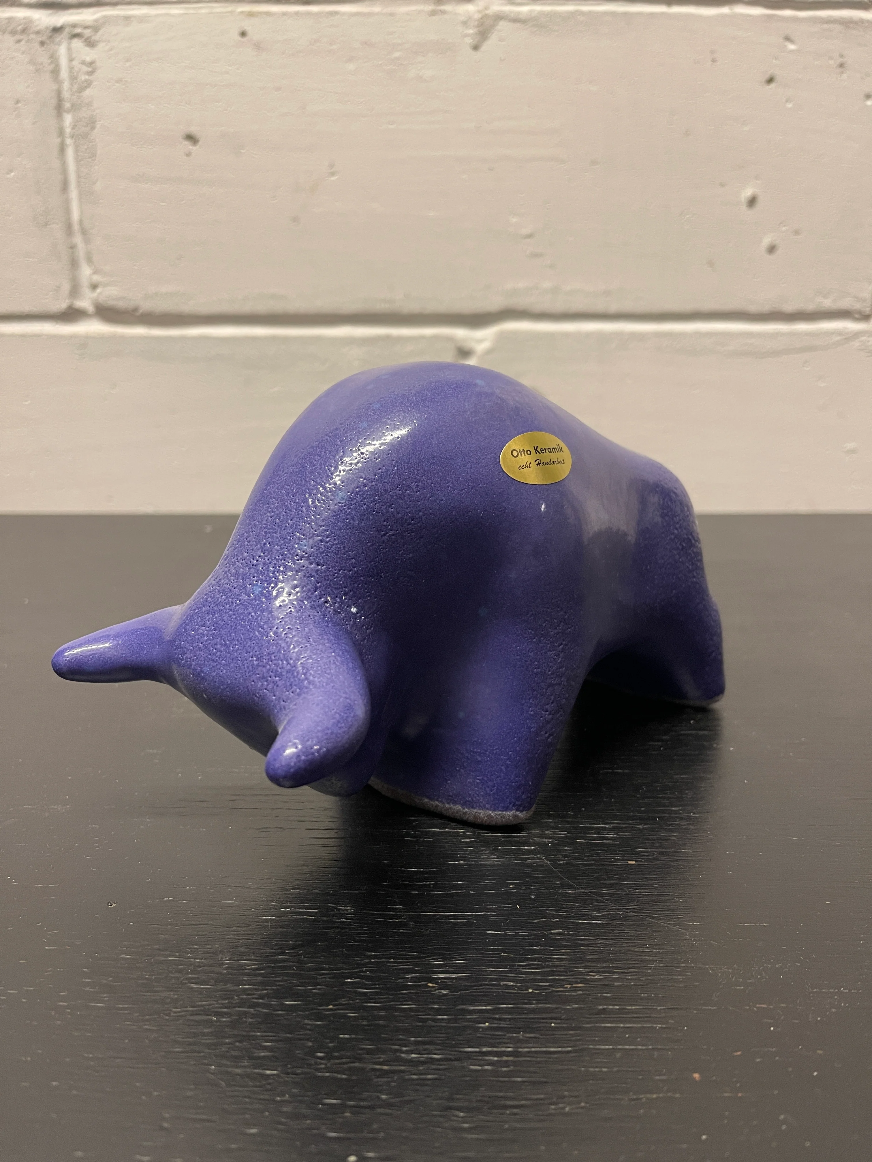 Otto Keramik Ceramic Bull West German Pottery Fat Lava - Image 2