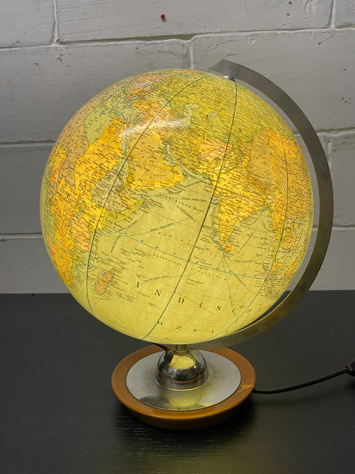 Vintage 1960s German Glass Globe Lamp By JRO Globus Munchen - Image 2