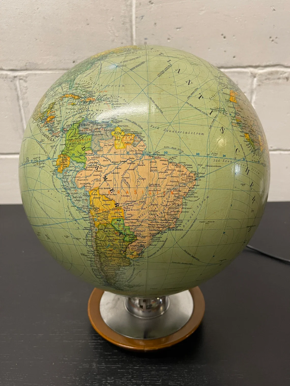 Vintage 1960s German Glass Globe Lamp By JRO Globus Munchen - Image 3