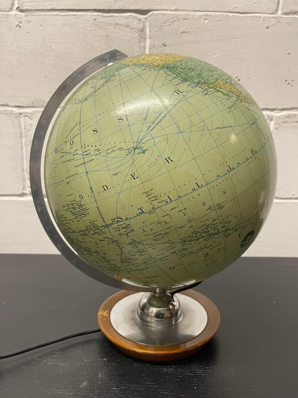Vintage 1960s German Glass Globe Lamp By JRO Globus Munchen - Image 5