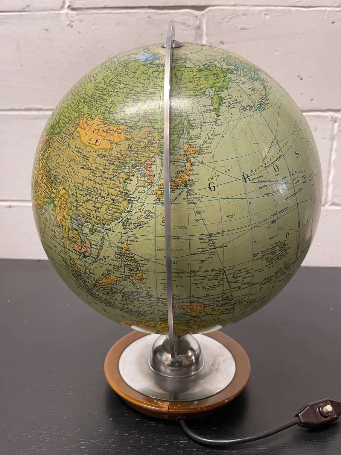 Vintage 1960s German Glass Globe Lamp By JRO Globus Munchen - Image 6