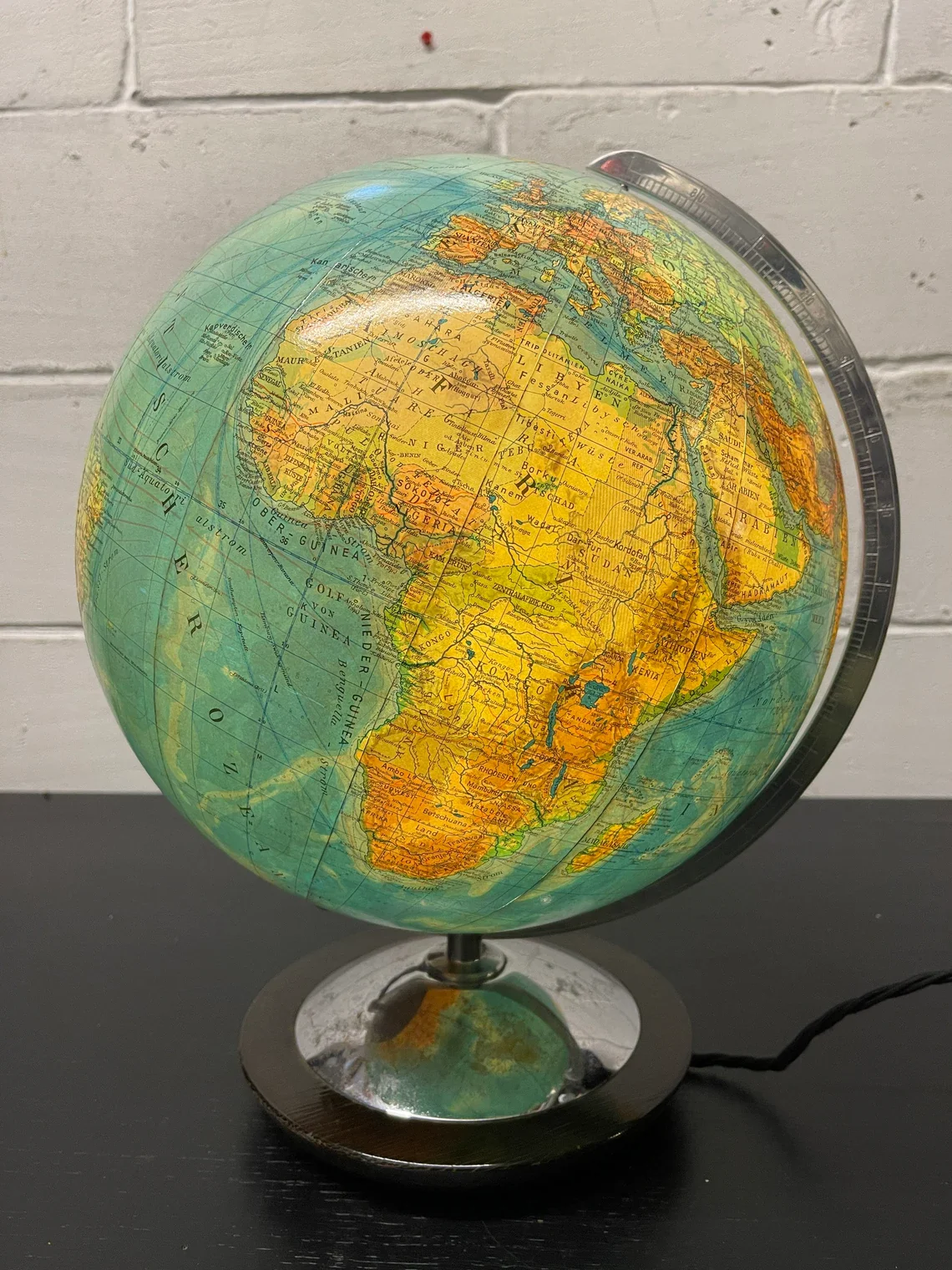 Vintage 1960s DBG Duo Glass Globe Lamp Darmstadt Germany - Image 2