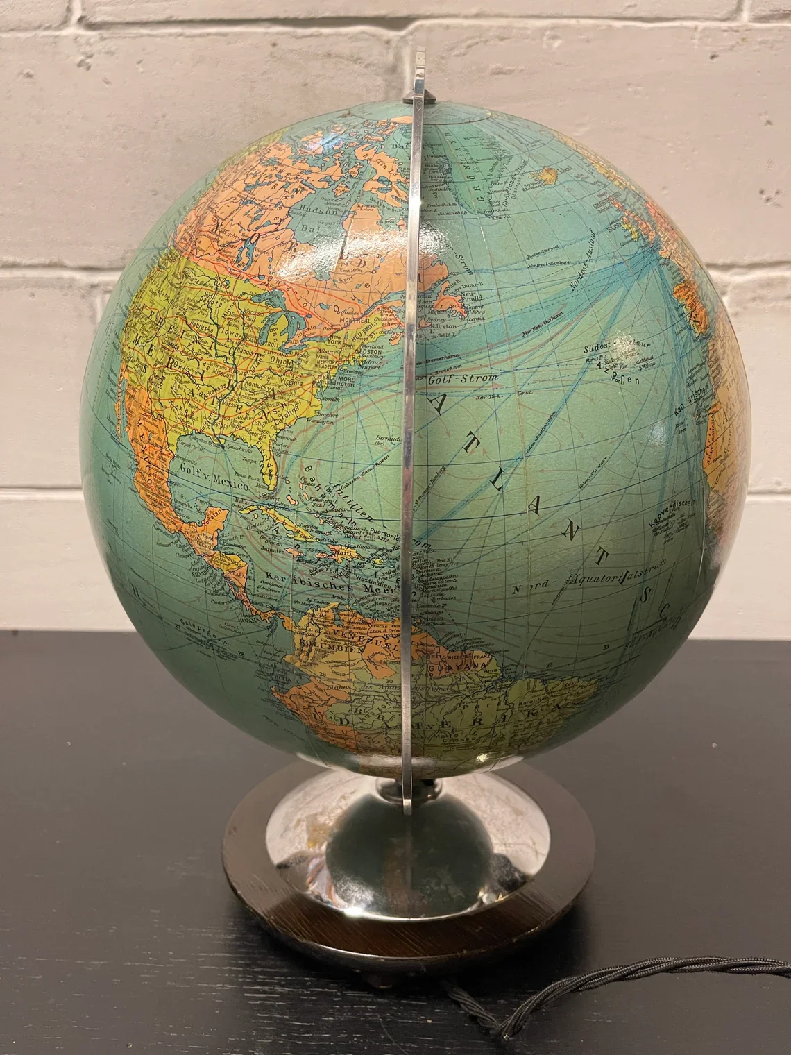 Vintage 1960s DBG Duo Glass Globe Lamp Darmstadt Germany - Image 4