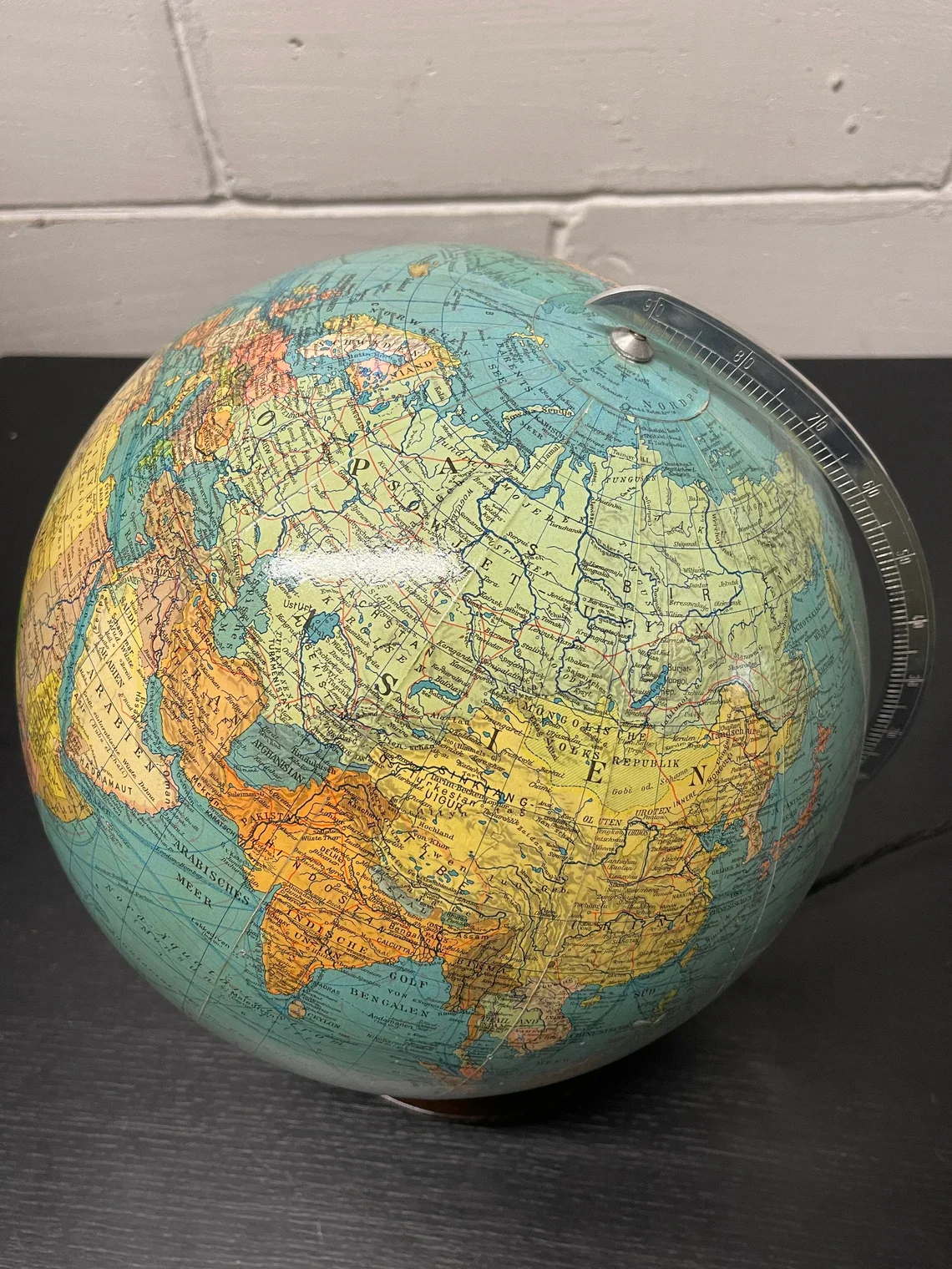 Vintage 1960s DBG Duo Glass Globe Lamp Darmstadt Germany - Image 5