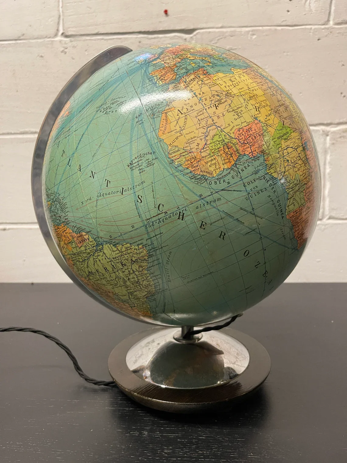 Vintage 1960s DBG Duo Glass Globe Lamp Darmstadt Germany - Image 6