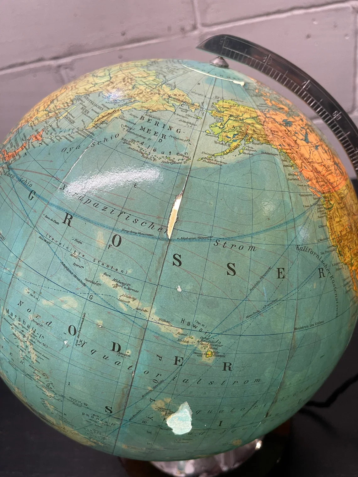 Vintage 1960s DBG Duo Glass Globe Lamp Darmstadt Germany - Image 7