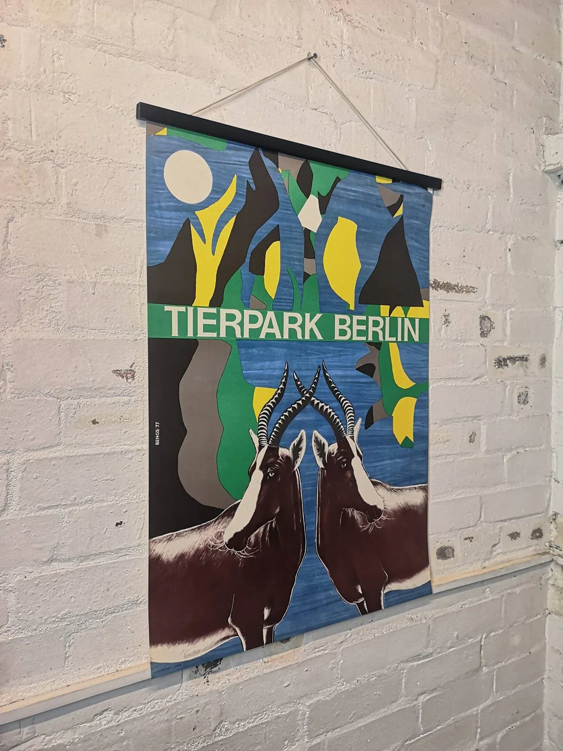 Vintage 1970s Tierpark Berlin Original Zoo Poster Advertising Of An Anteloppe - Image 4