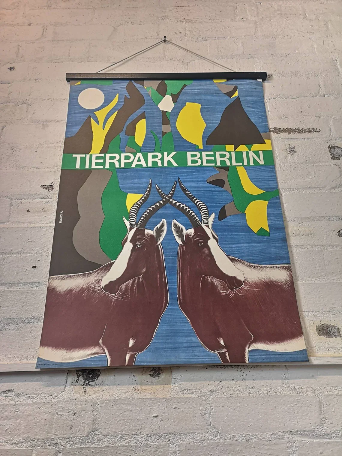 Vintage 1970s Tierpark Berlin Original Zoo Poster Advertising Of An Anteloppe - Image 5
