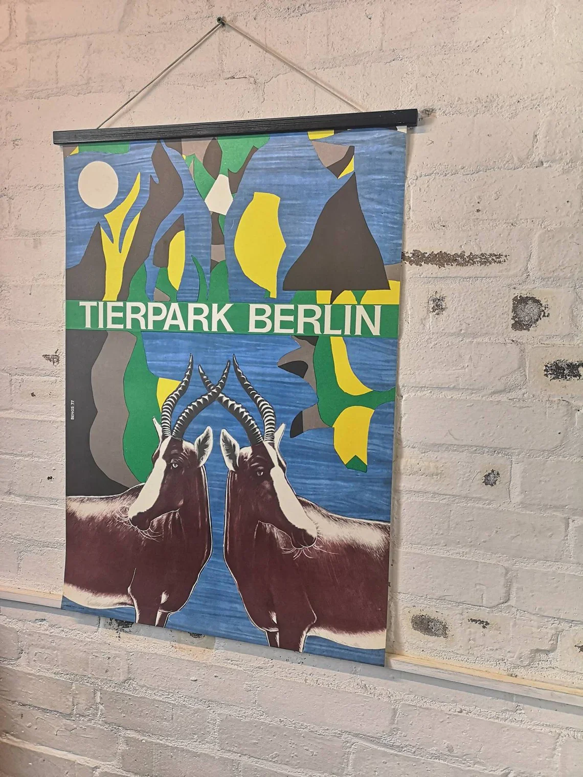 Vintage 1970s Tierpark Berlin Original Zoo Poster Advertising Of An Anteloppe - Image 6