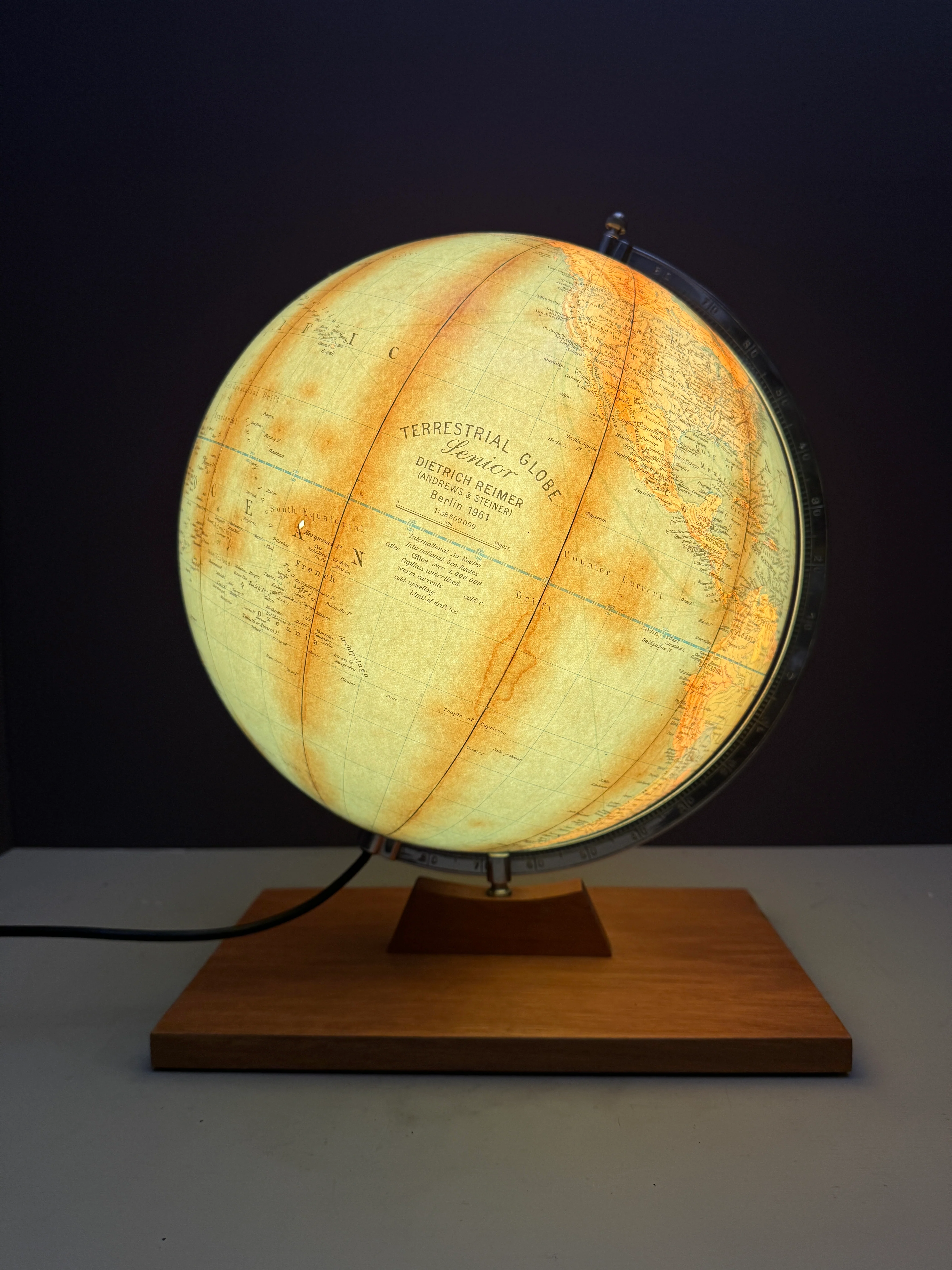 Dietrich Reimer Andrews & Steiner Glass Globe Lamp Berlin 1961 - Image 2