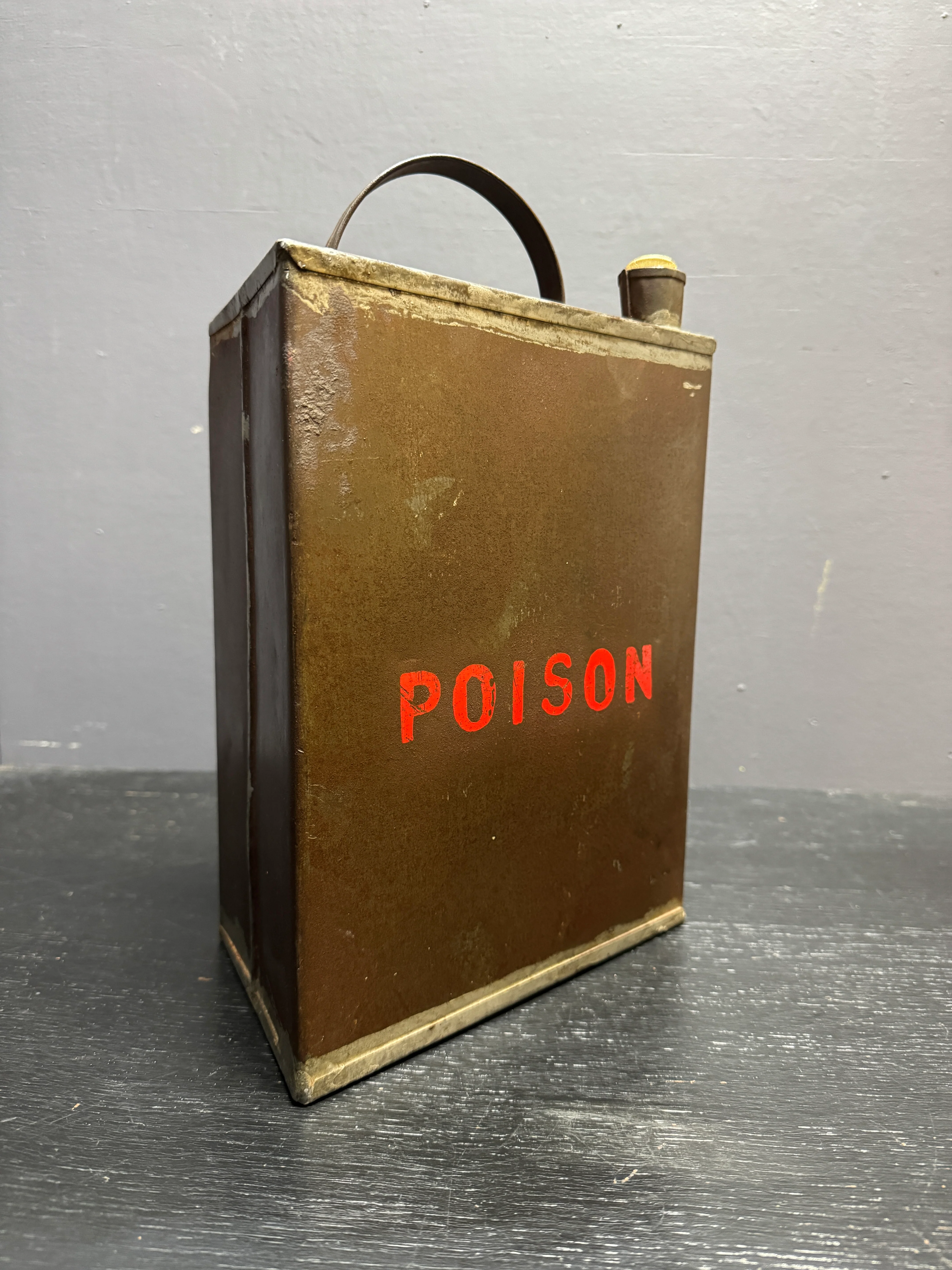 Early 1900s Factory Poison Can