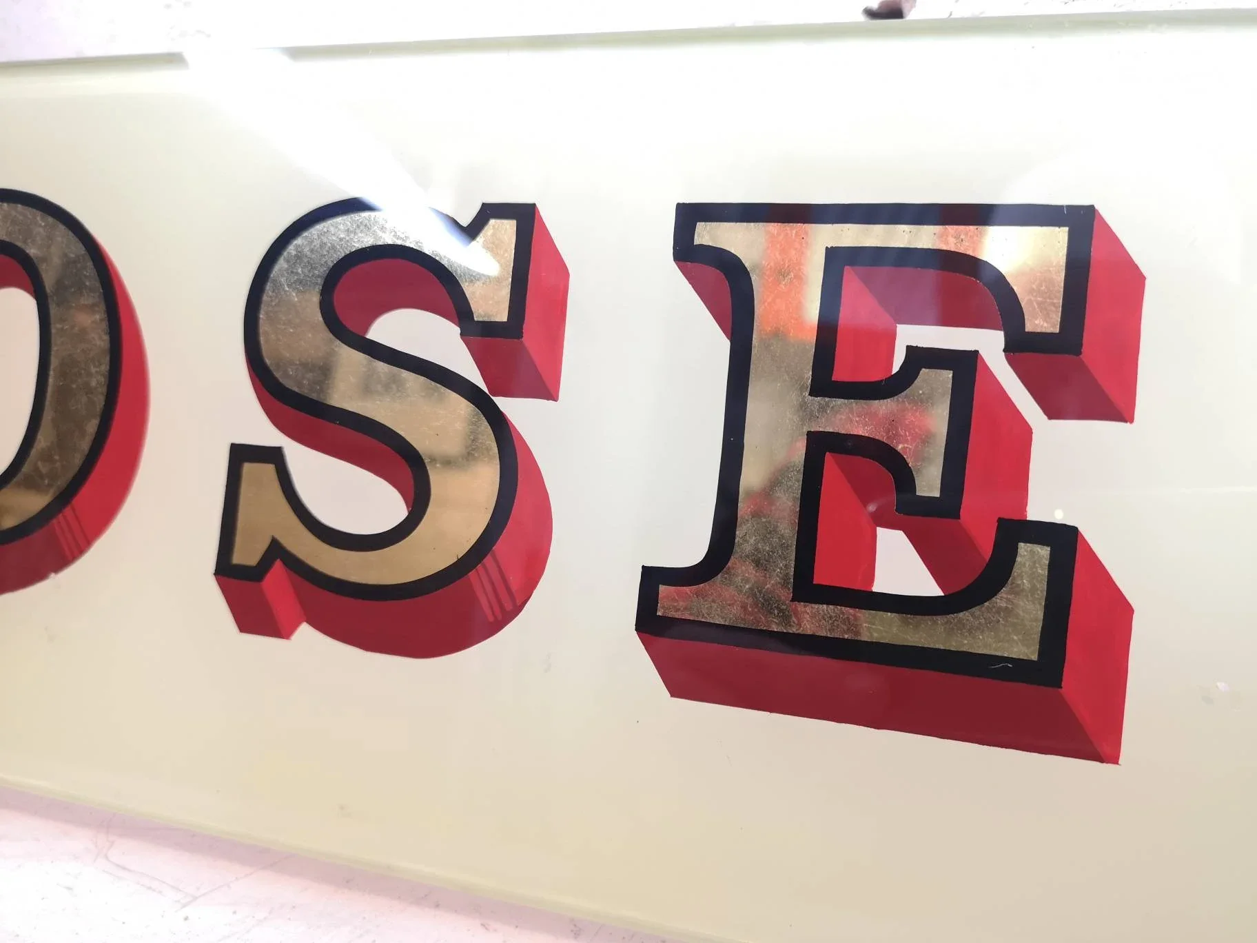 Early 1900s Hand Painted Glass Pub Signs - Image 4