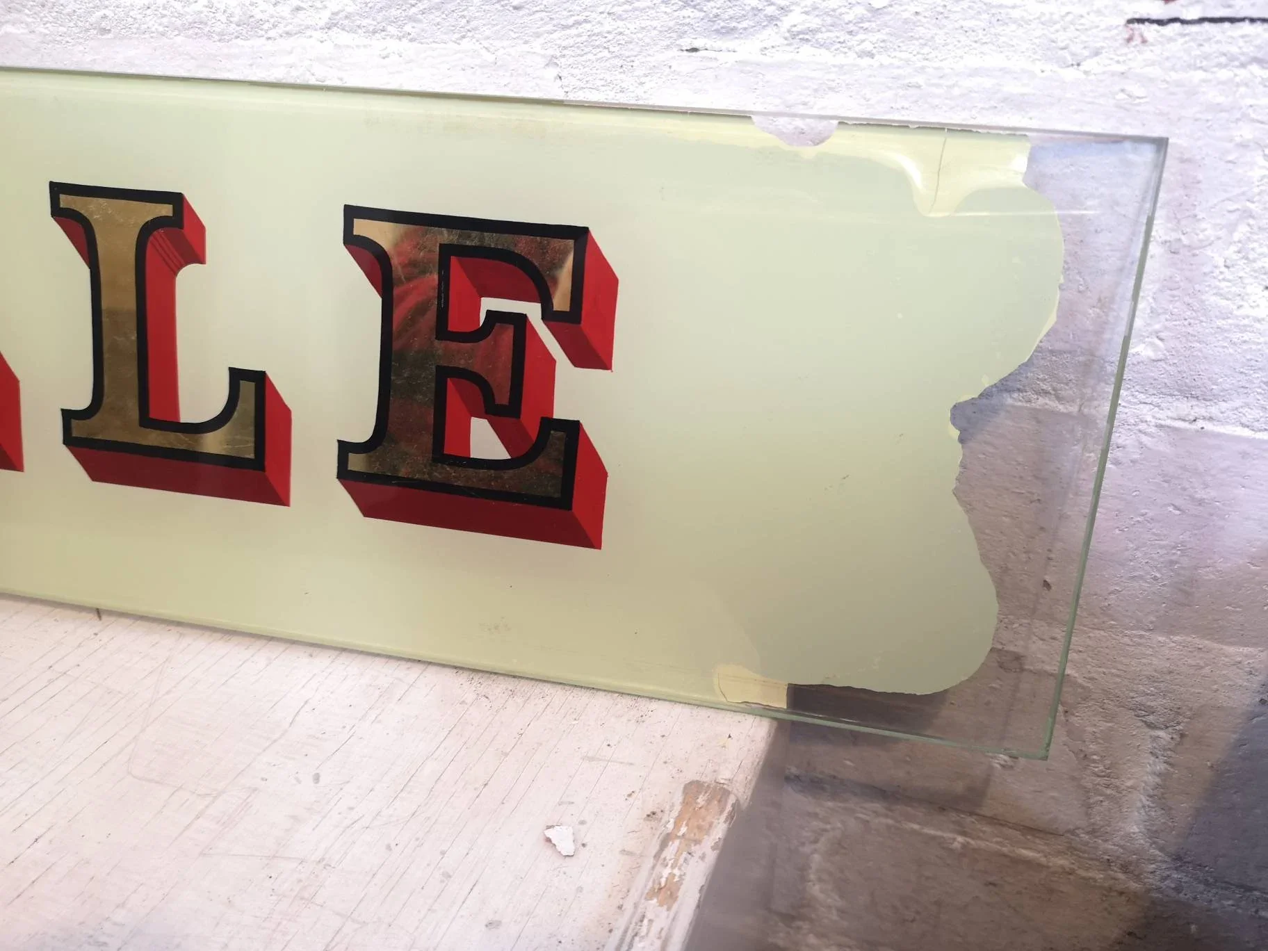 Early 1900s Hand Painted Glass Pub Signs - Image 6