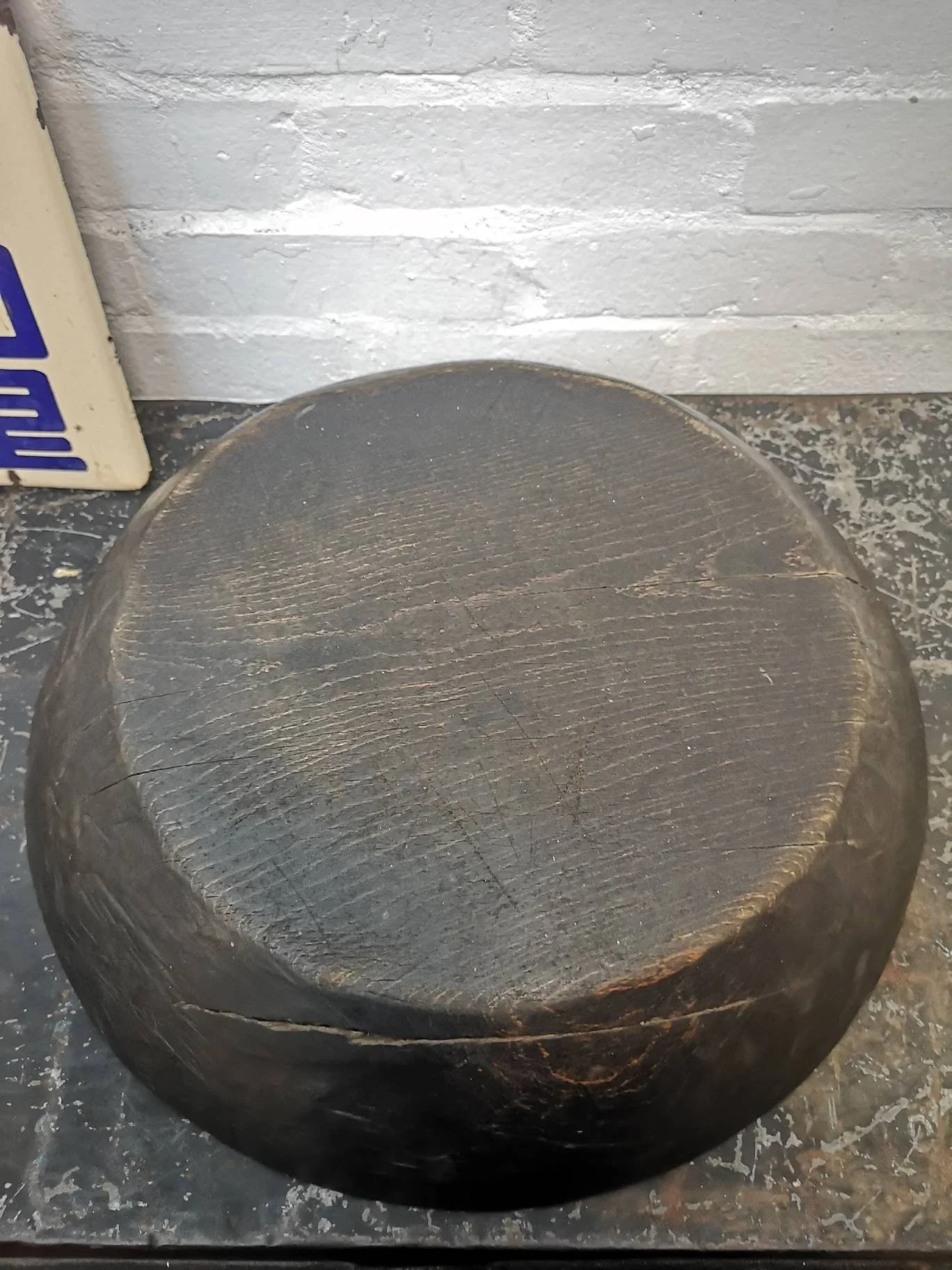 Early 1900s Large Traditional Hand Carved Wooden Japanese Bowl - Image 9