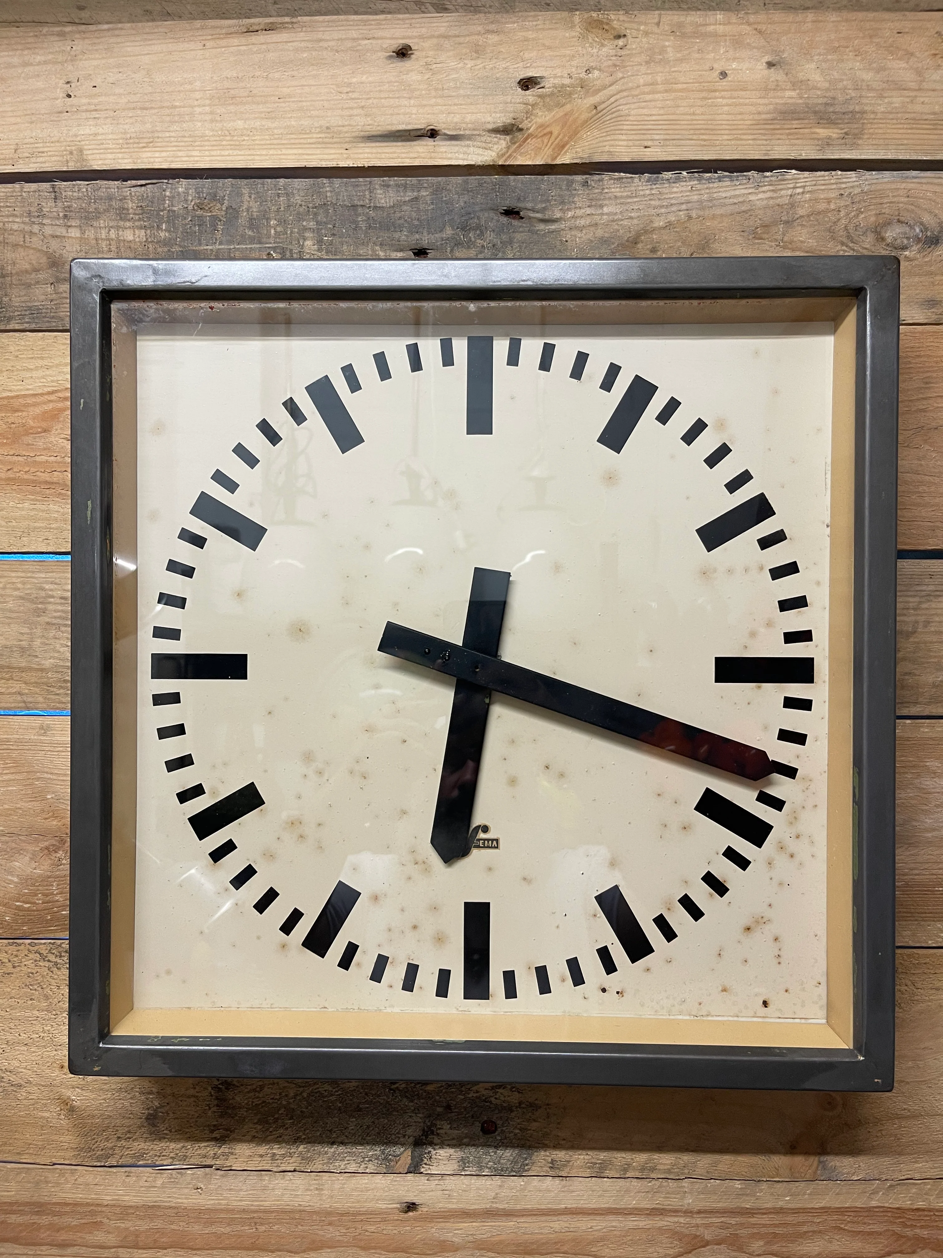 Large 1950's East German Industrial Factory Clocks By Elfema - Image 2