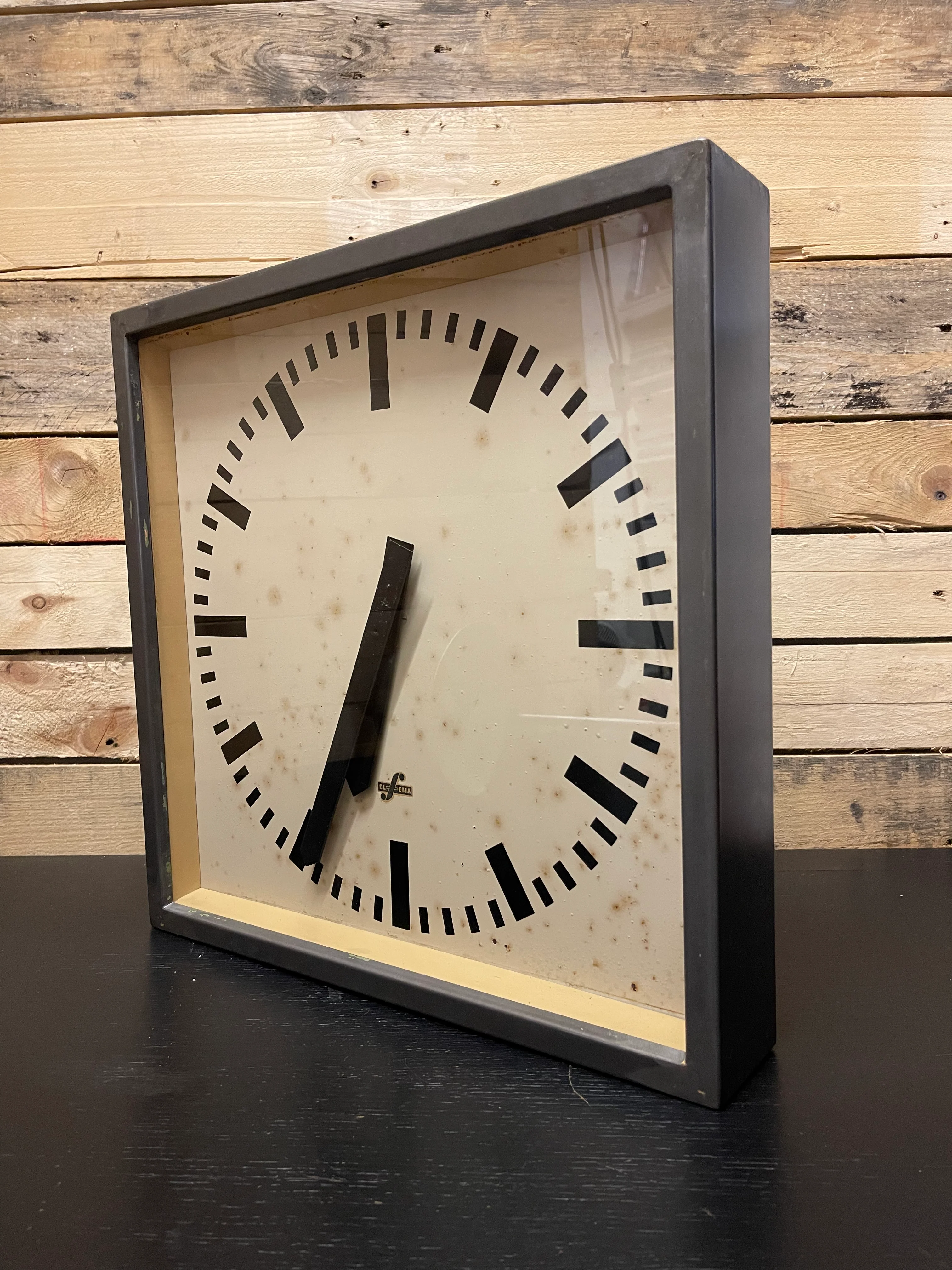 Large 1950's East German Industrial Factory Clocks By Elfema - Image 5