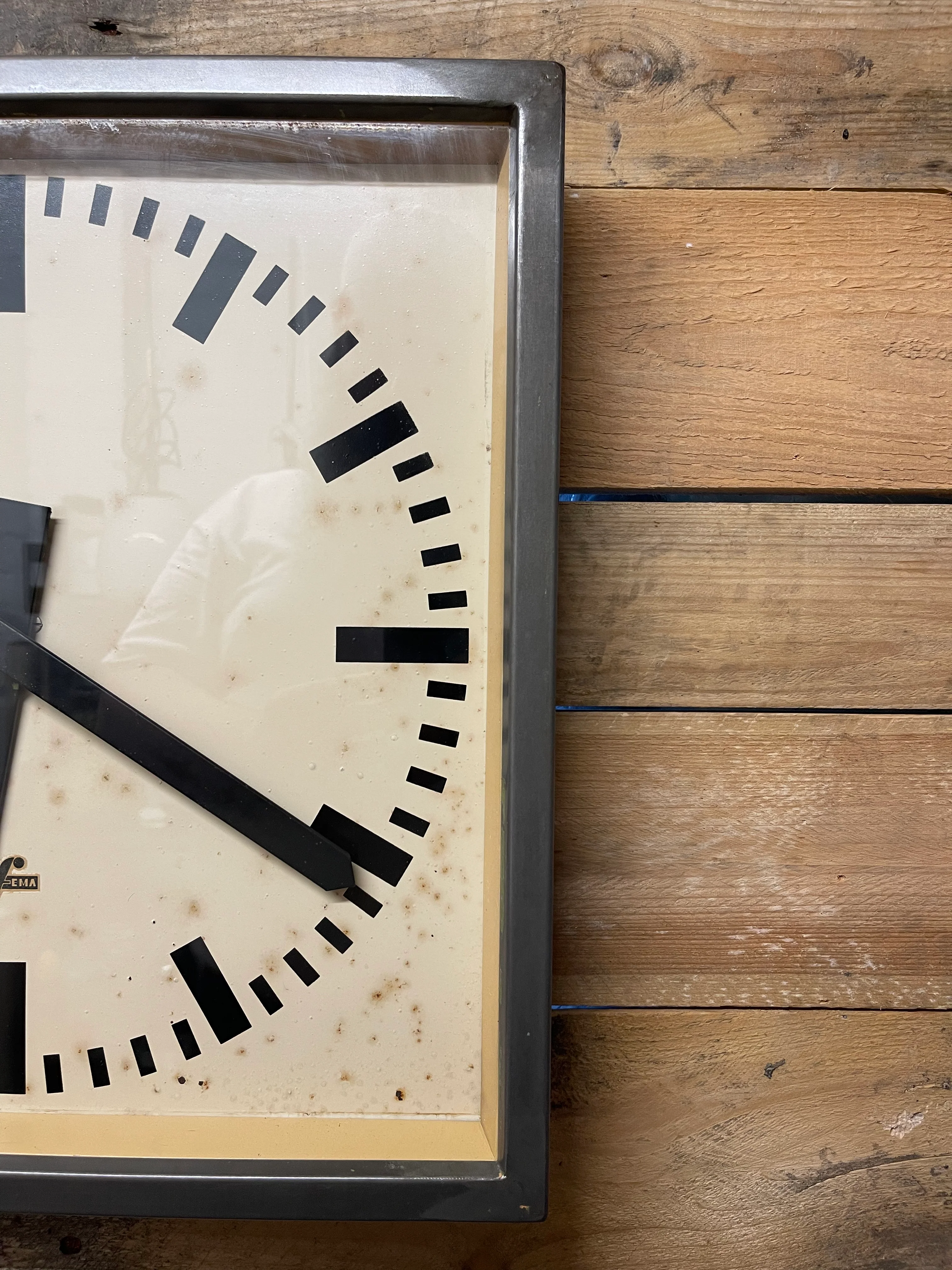 Large 1950's East German Industrial Factory Clocks By Elfema - Image 7