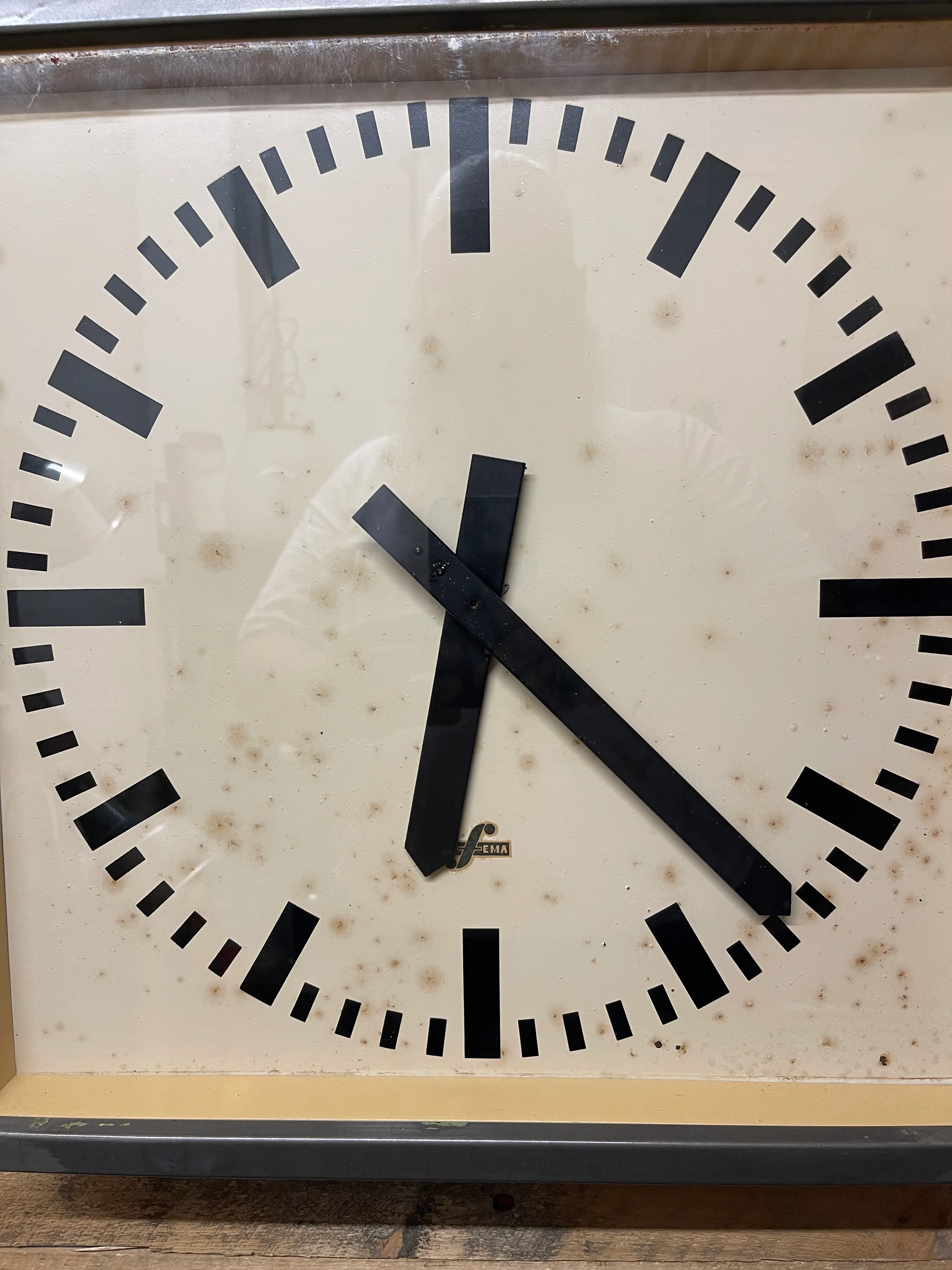 Large 1950's East German Industrial Factory Clocks By Elfema - Image 8