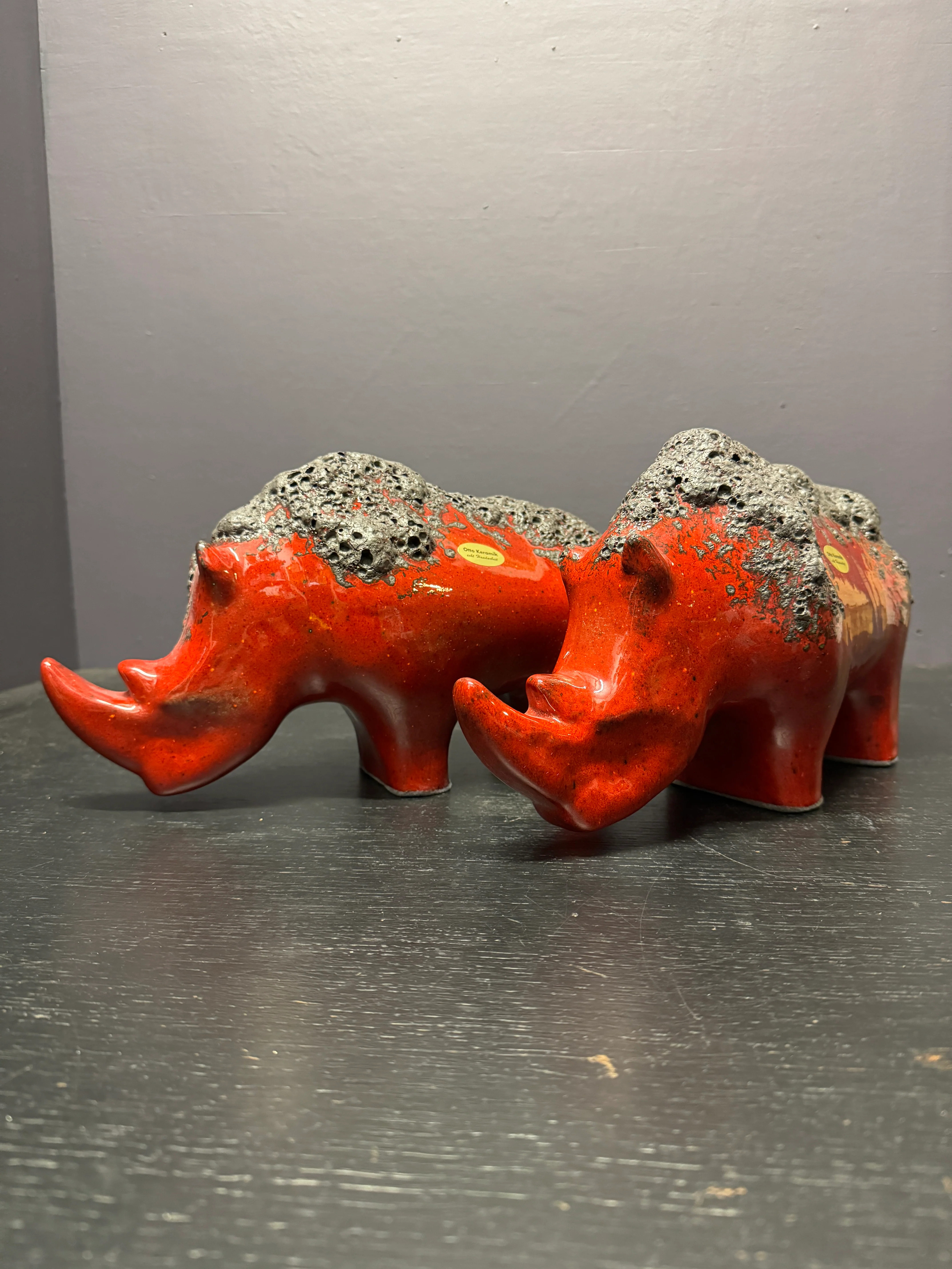 Exclusive Otto Keramik Ceramic Rhino West German Pottery Fat Lava - Image 10