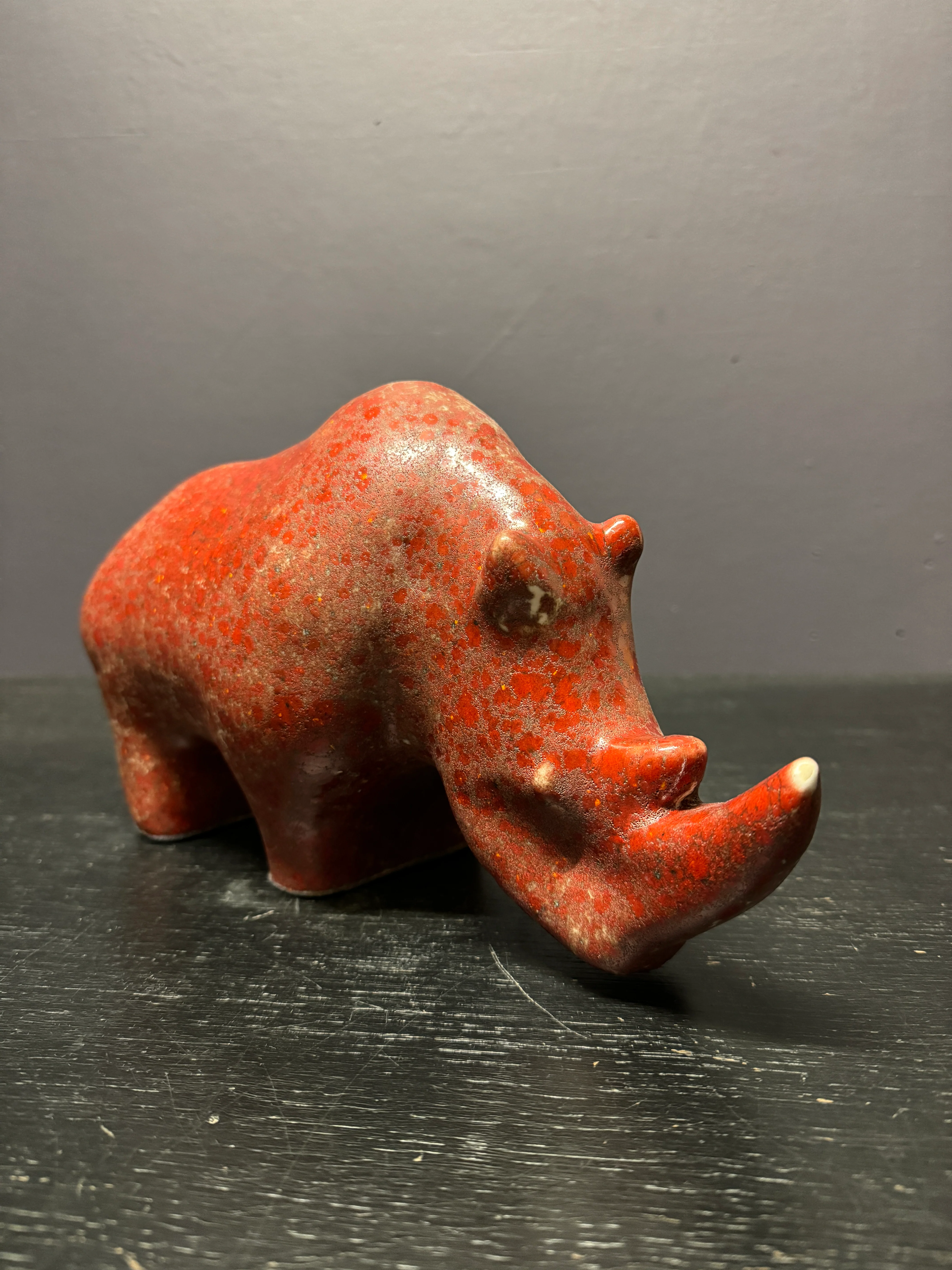 Exclusive Otto Keramik Ceramic Rhino West German Pottery Fat Lava - Image 6