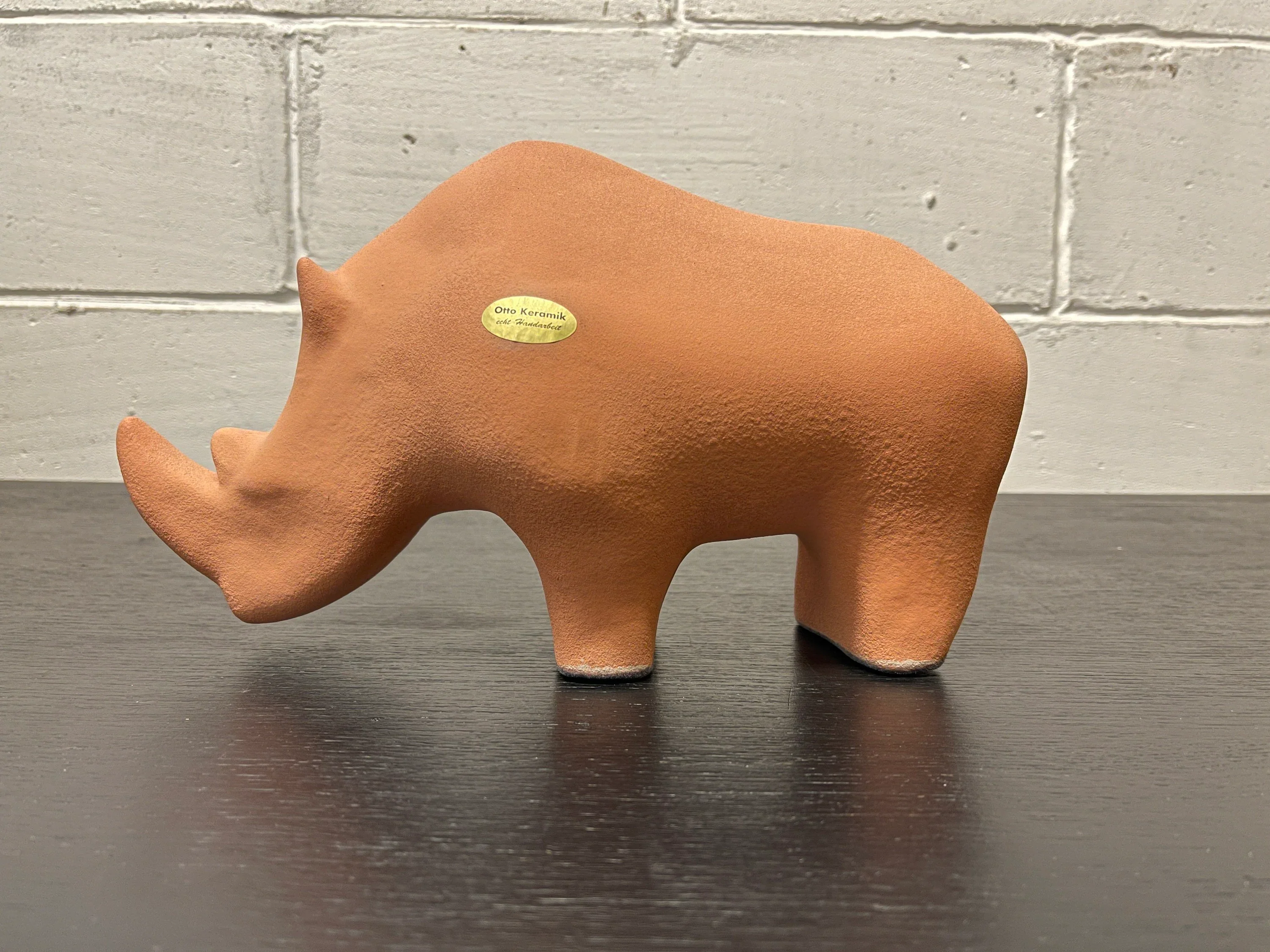 Exclusive Otto Keramik Ceramic Rhino West German Pottery Fat Lava - Image 4