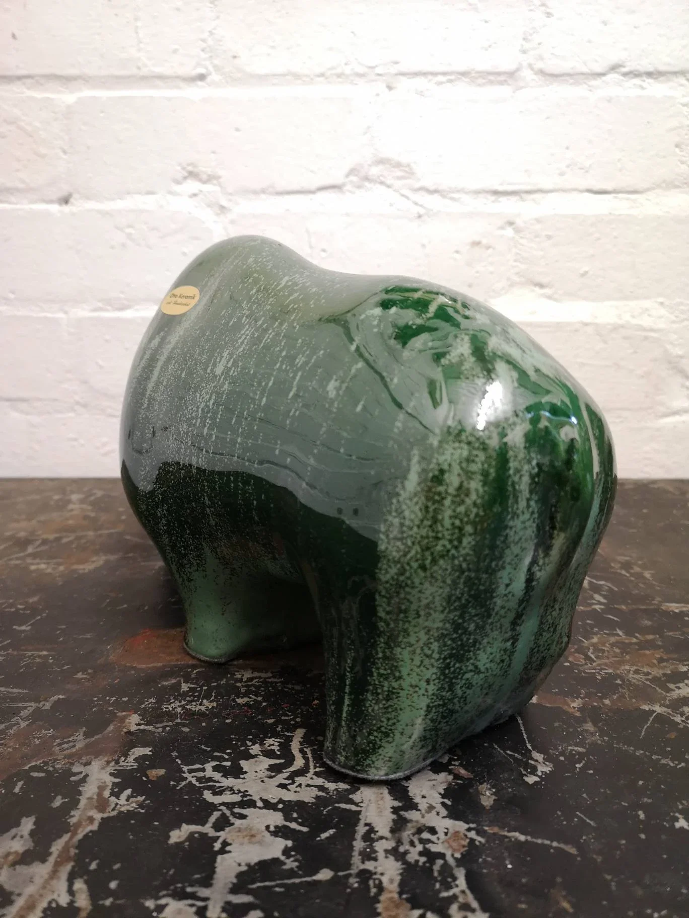 Exclusive Otto Keramik Ceramic Rhino West German Pottery Fat Lava - Image 8