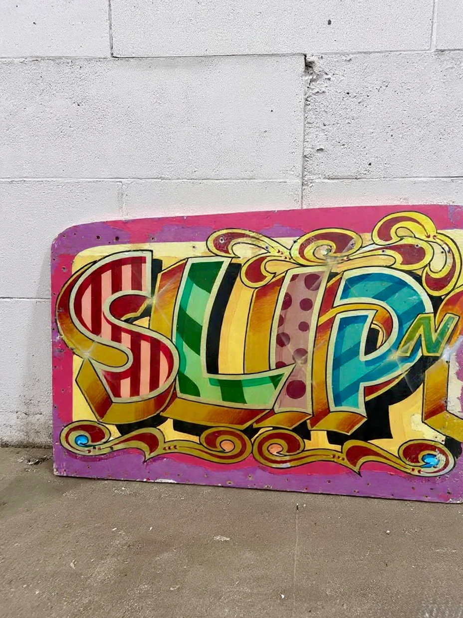 Fair Ground Art Slip N Slide Helter Skelter Sign By Fred Fowle - Image 4