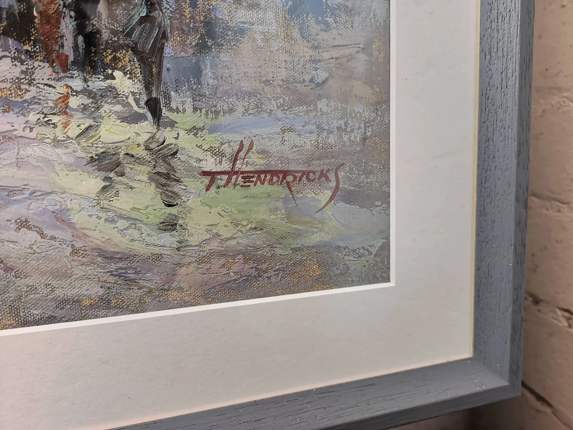 Framed Oil Painting On Canvas St Pauls London Signed T Hendricks Circa 1960s - Image 10